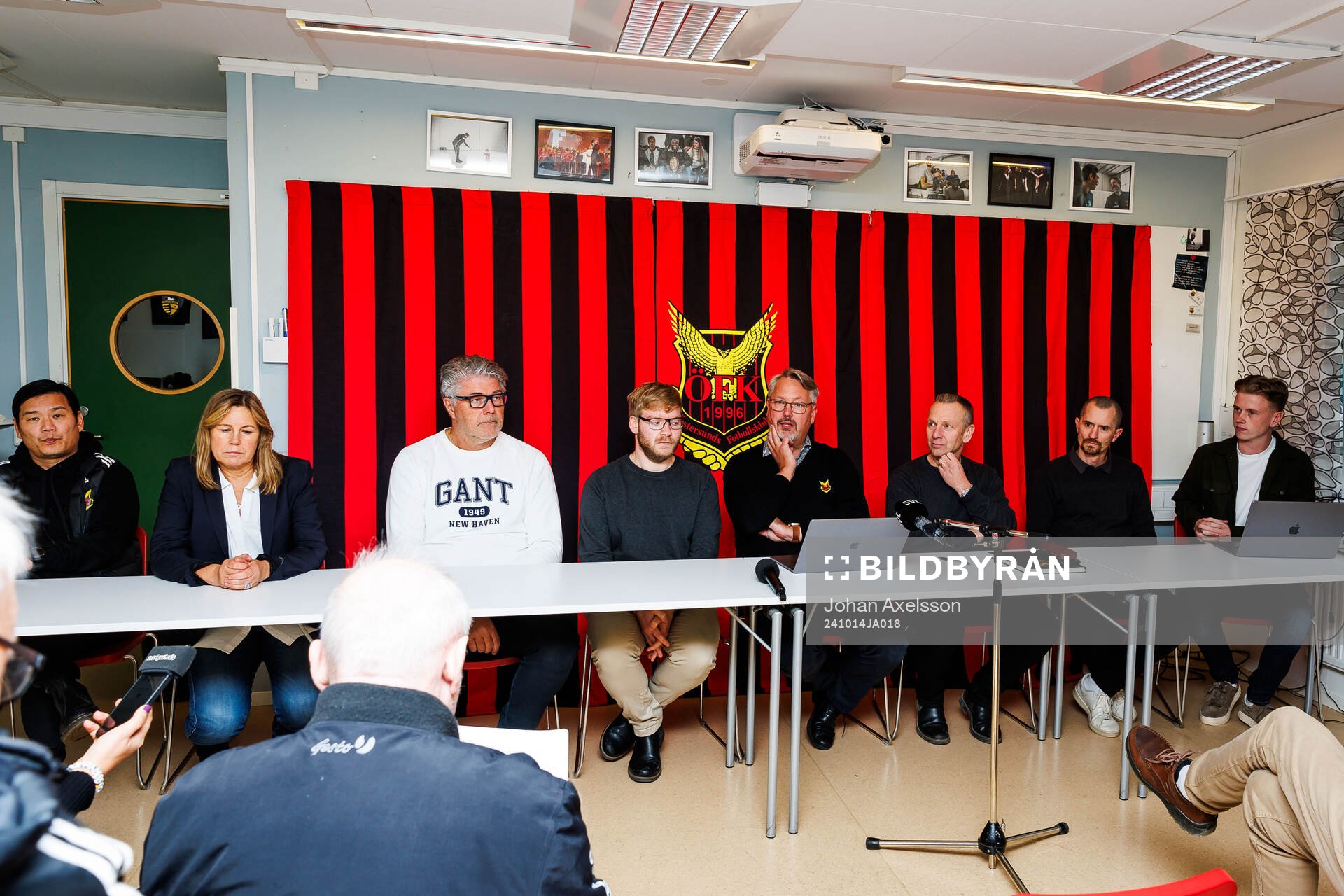 Östersunds FKs Elitfotboll Ab under en presskonferens med Östersunds FK angående deras ekonomiska läge den 14 oktober 2024 i Östersund. 
