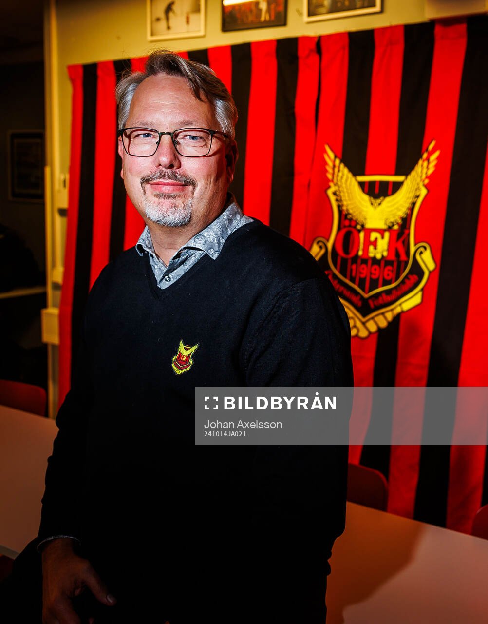 Anders Cederberg ordförande för Östersunds FK Elitfotboll AB under en presskonferens med Östersunds FK angående deras ekonomiska läge den 14 oktober 2024 i Östersund.