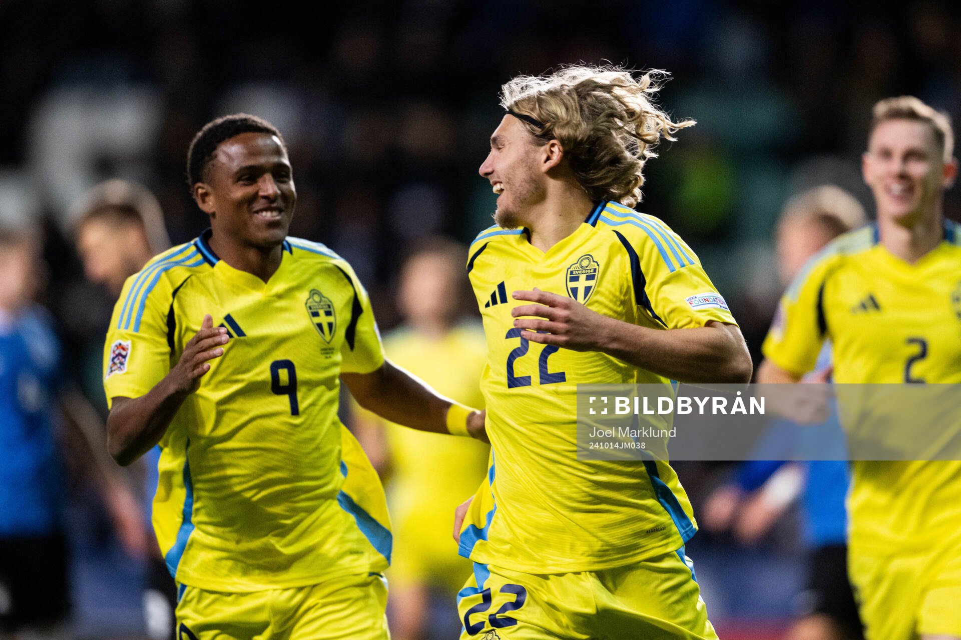 Niclas Eliasson and Sebastian Nanasi of Sweden celebrate