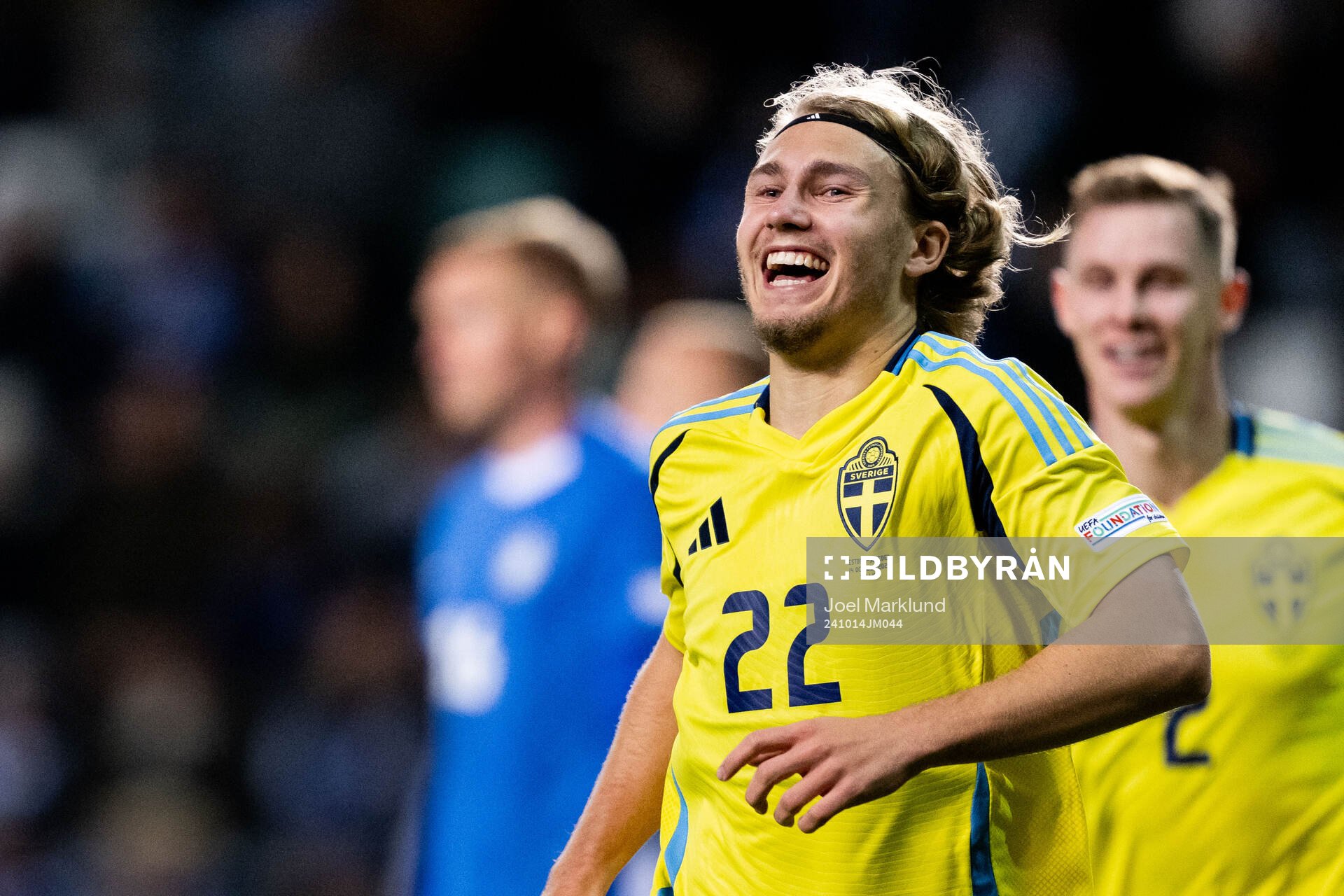 Sebastian Nanasi of Sweden celebrates