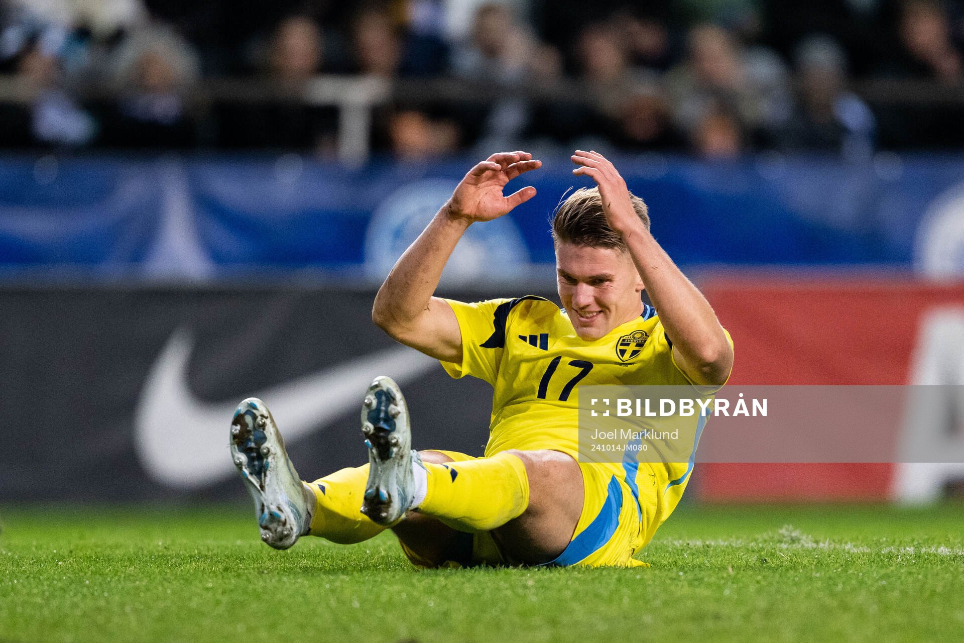 Viktor Gyökeres of Sweden looks dejected