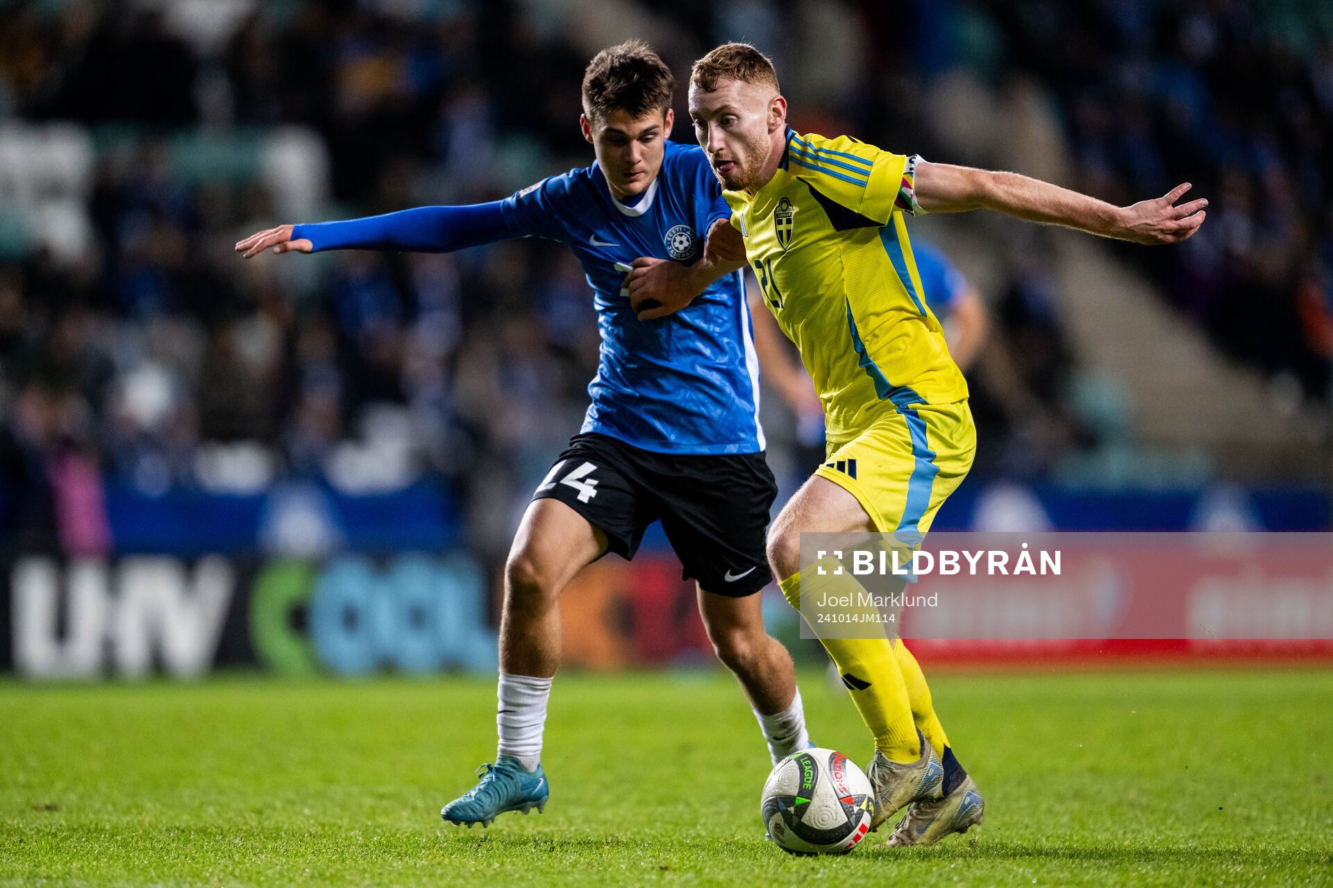 Patrik Kristal of Estonia and Dejan Kulusevski of Sweden