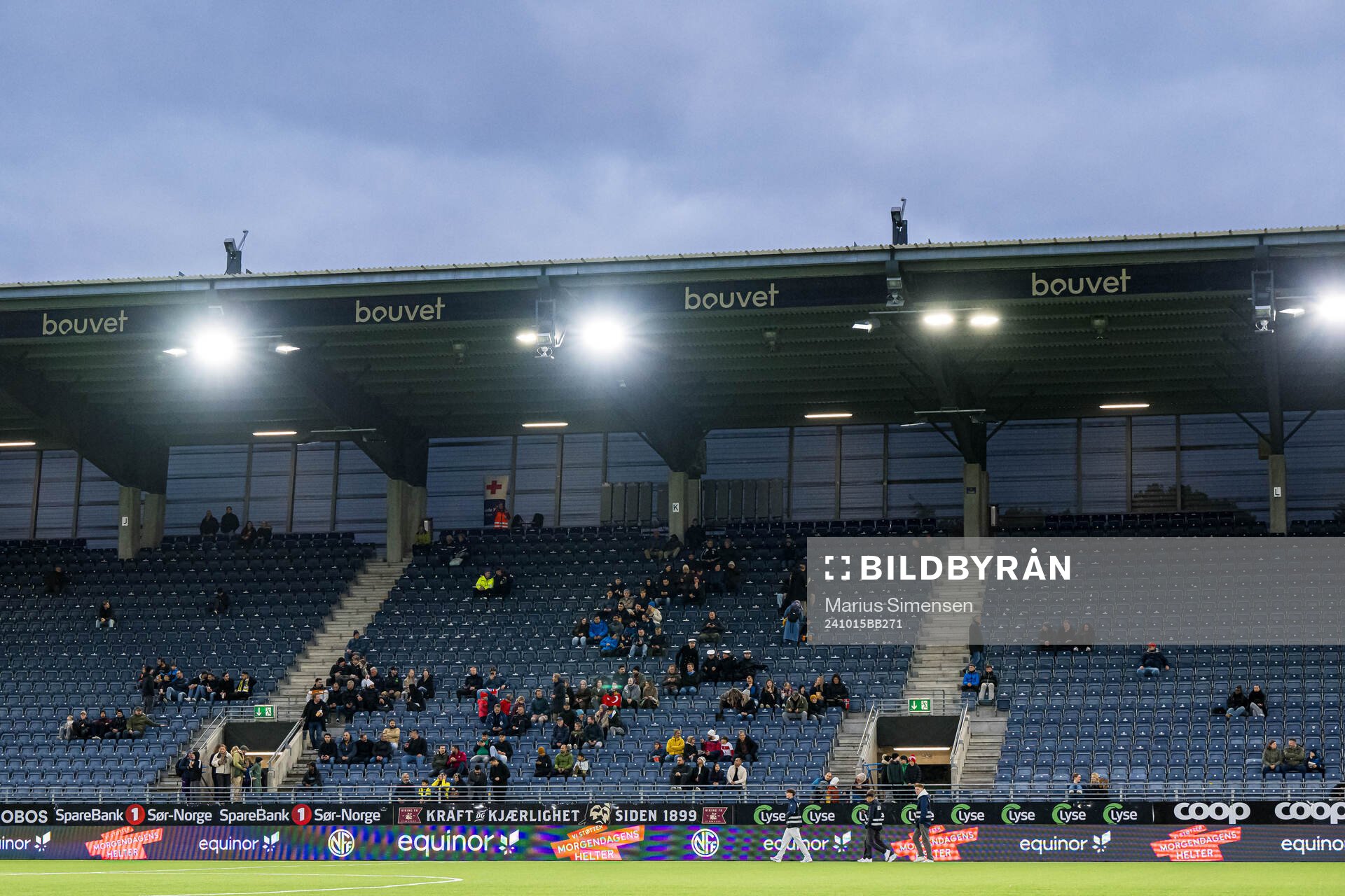 Spectators in the stands