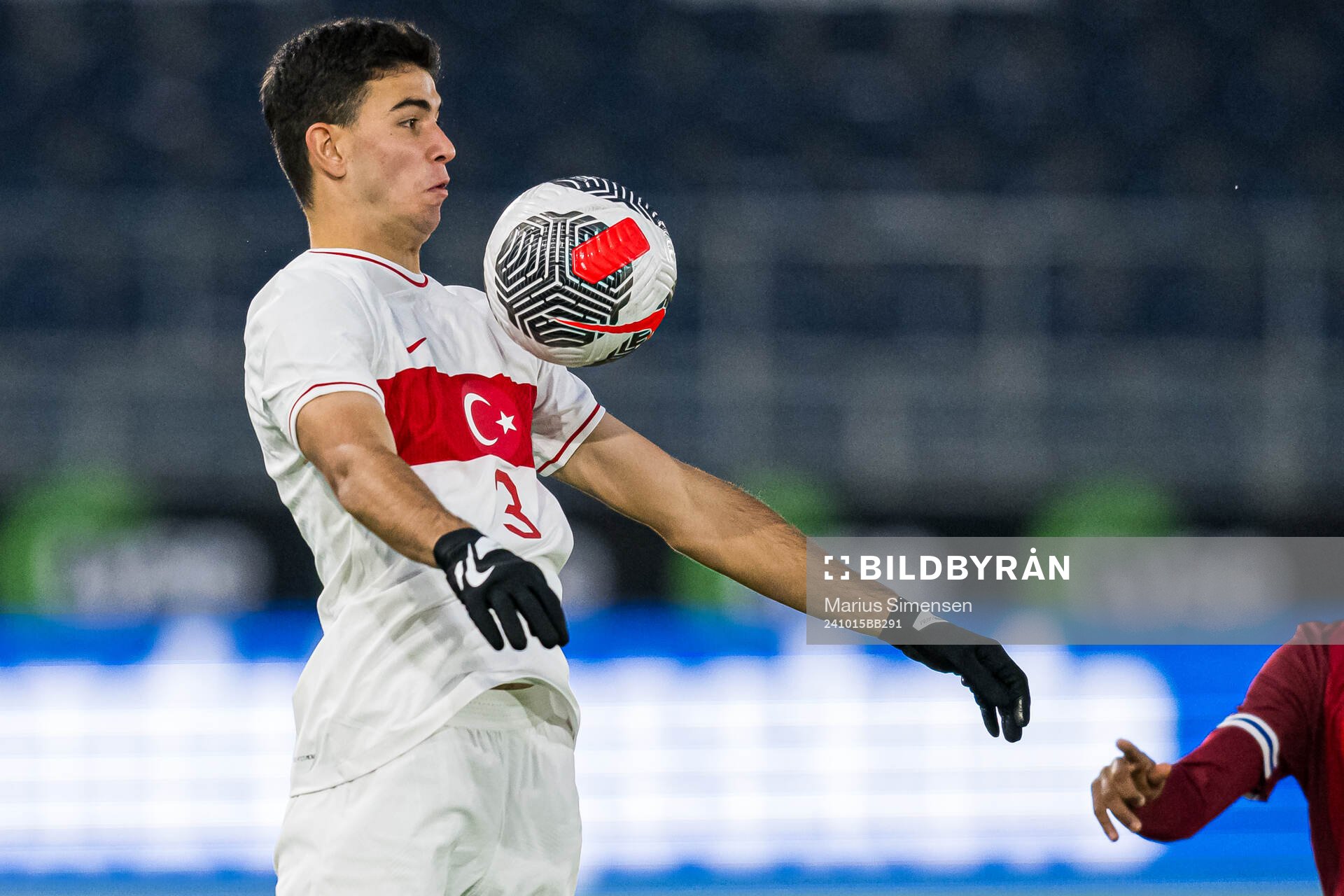 Yasin Özcan of Turkey during the UEFA European Under-21 Qualifier football match between Norway and Turkey on October 15, 2024 in Stavanger.