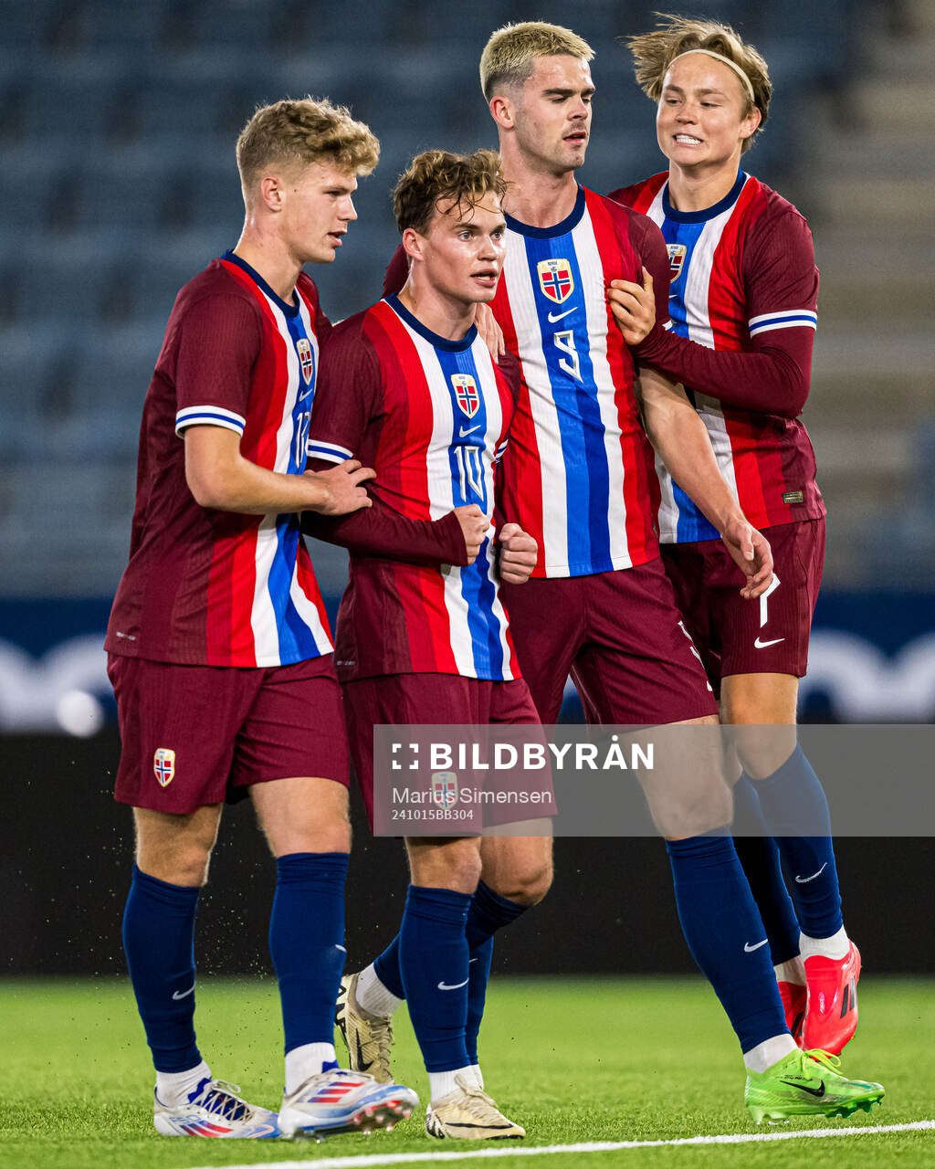 Kristian Malt Arnstad of Norway celebrates