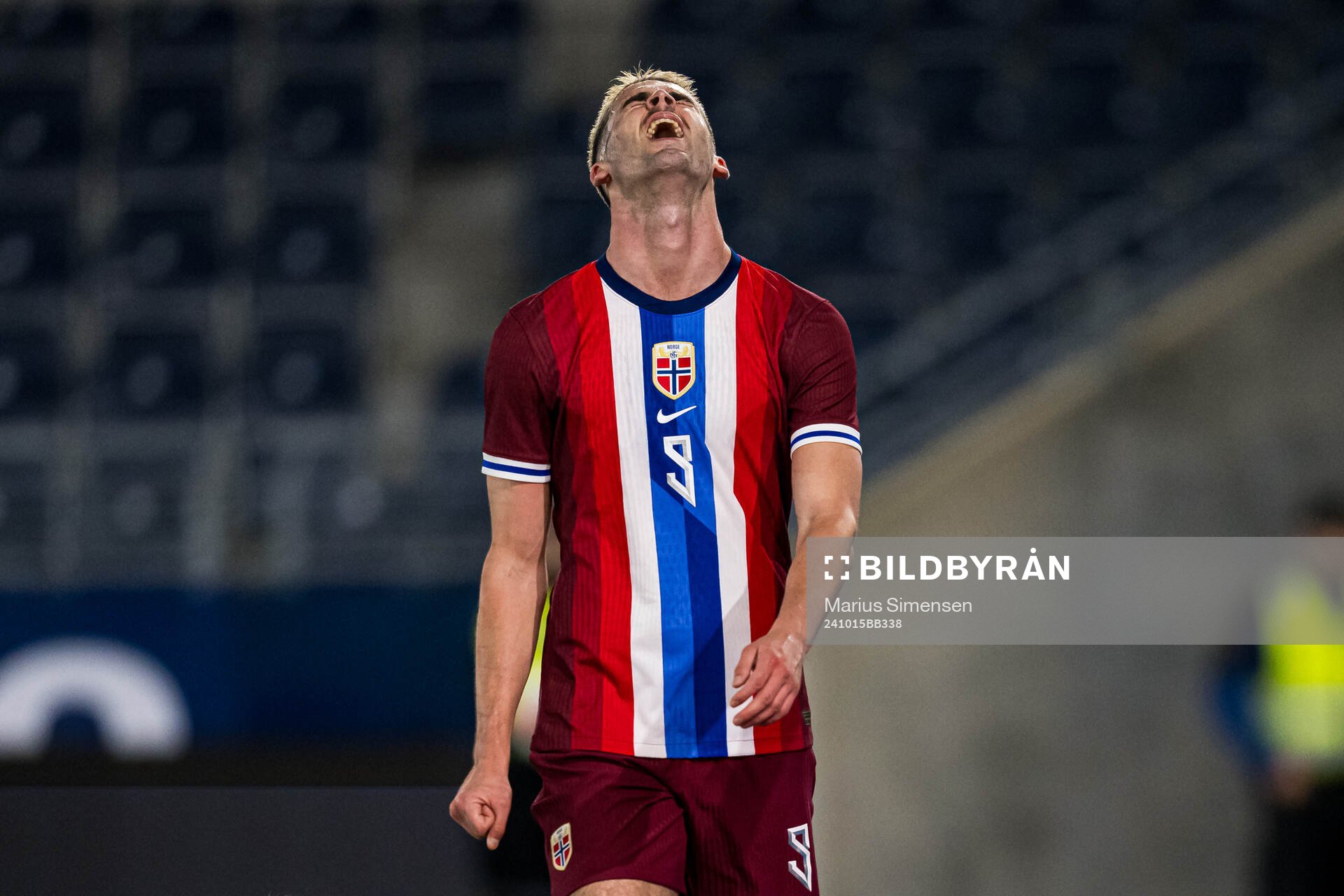 Lasse Nordås of Norway looks dejected