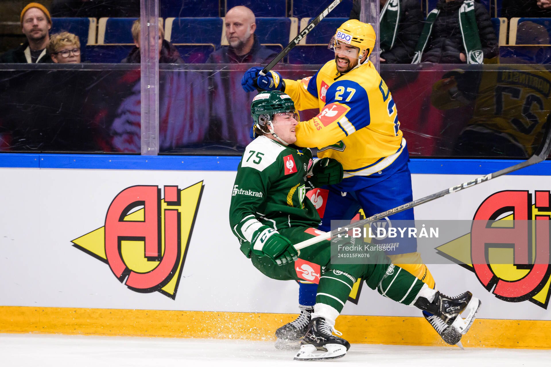 Jeremy Groleau of Färjestad  and Andreas Martinsen of