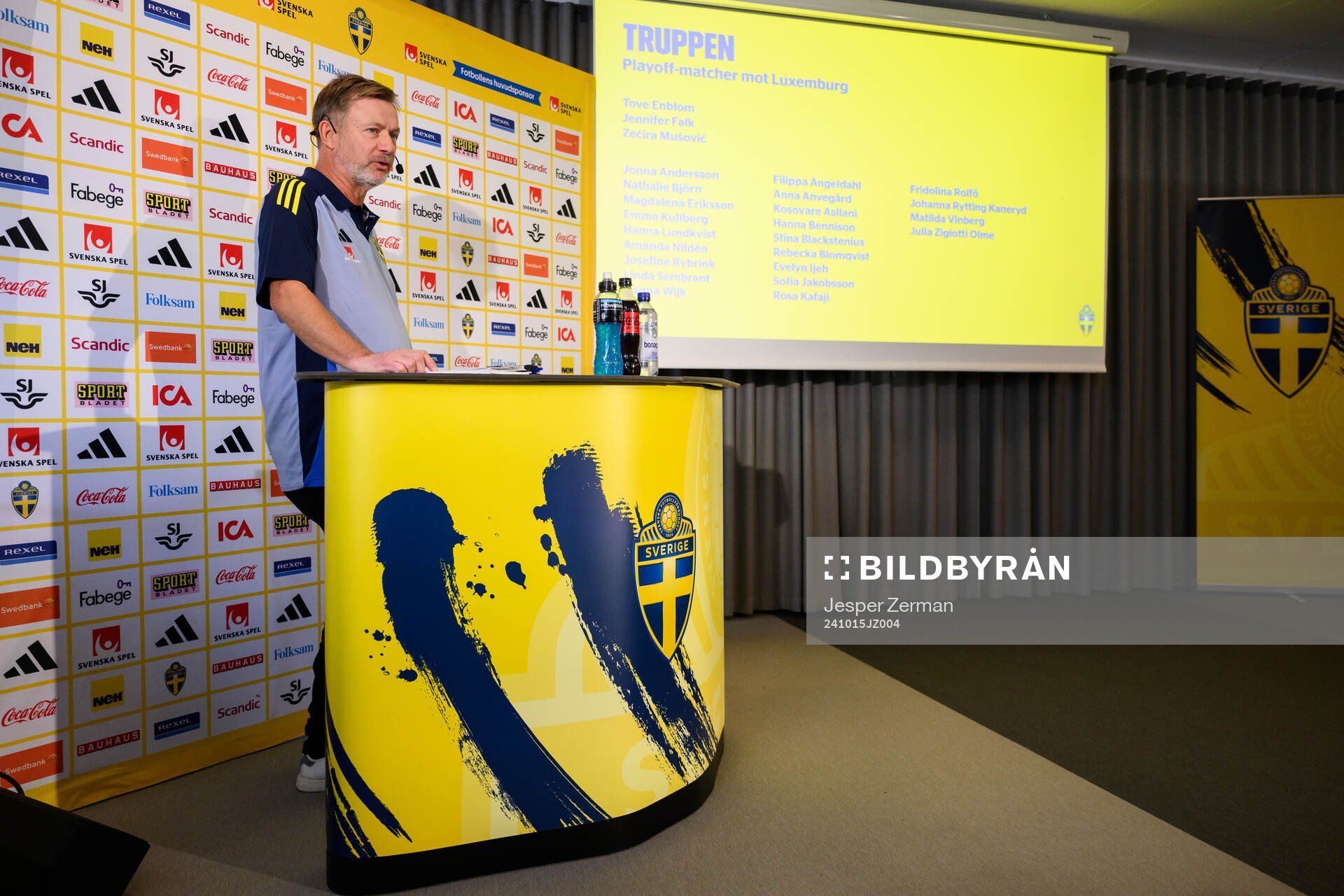 Head coach peter Gerhardsson of the Swedish women's