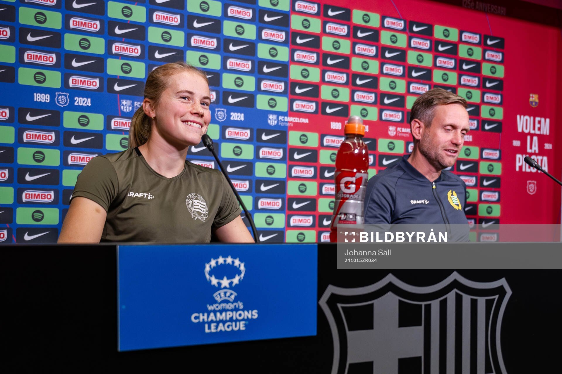 Julie Blakstad and Head coach Martin Sjögren of Hammarby