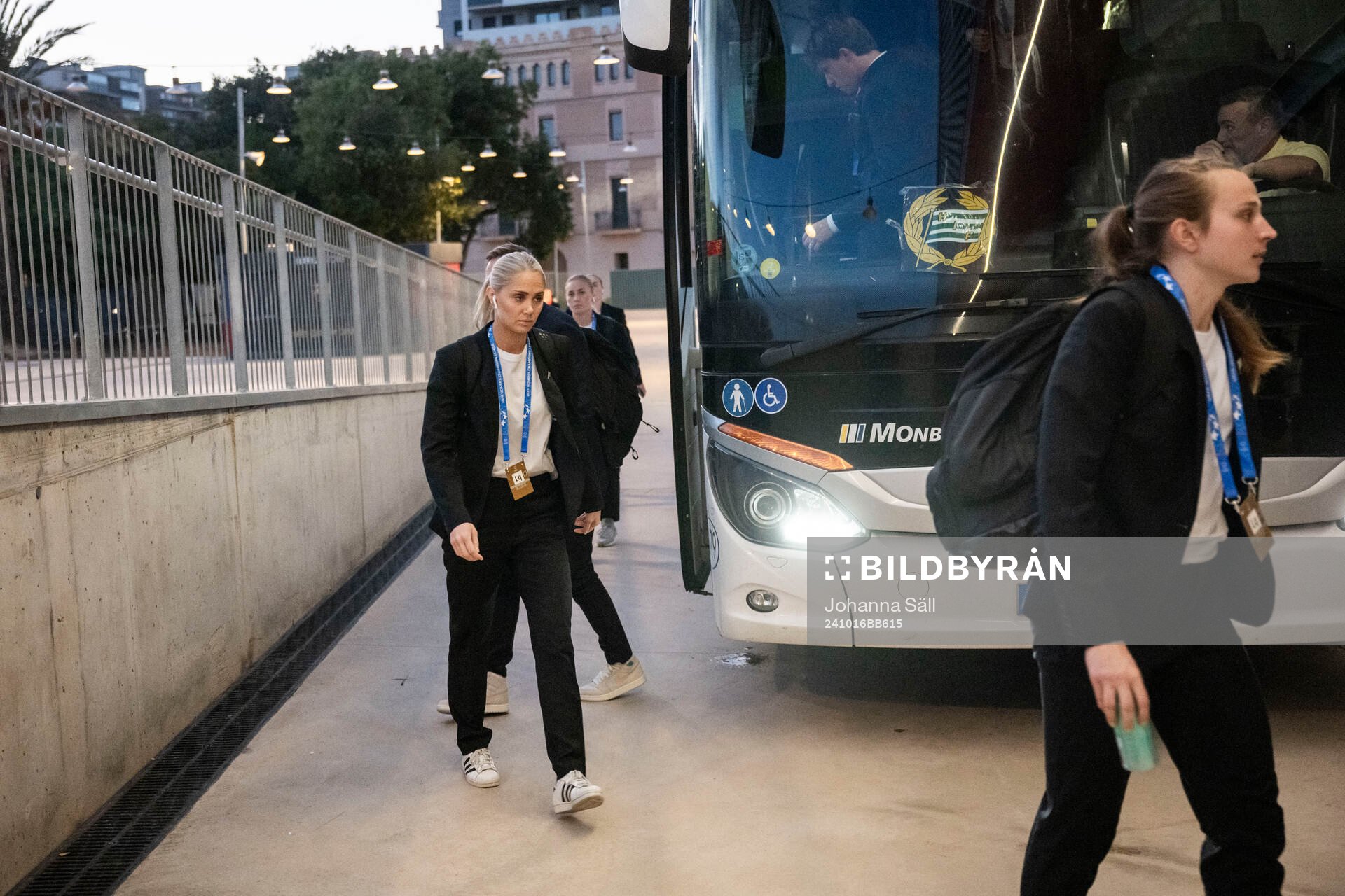 Players of Hammarby arrives