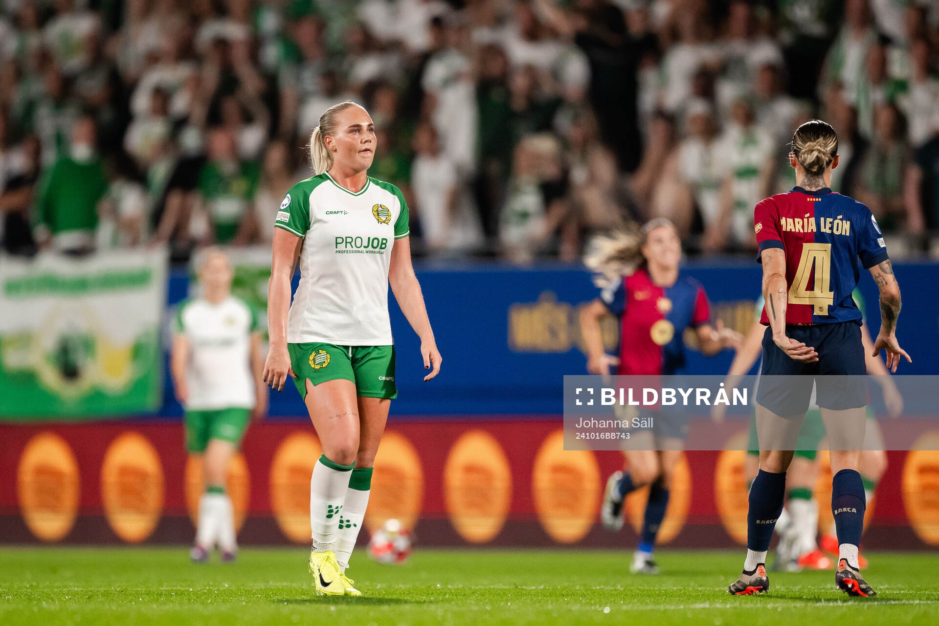 Cathinka Tandberg of Hammarby looks dejected