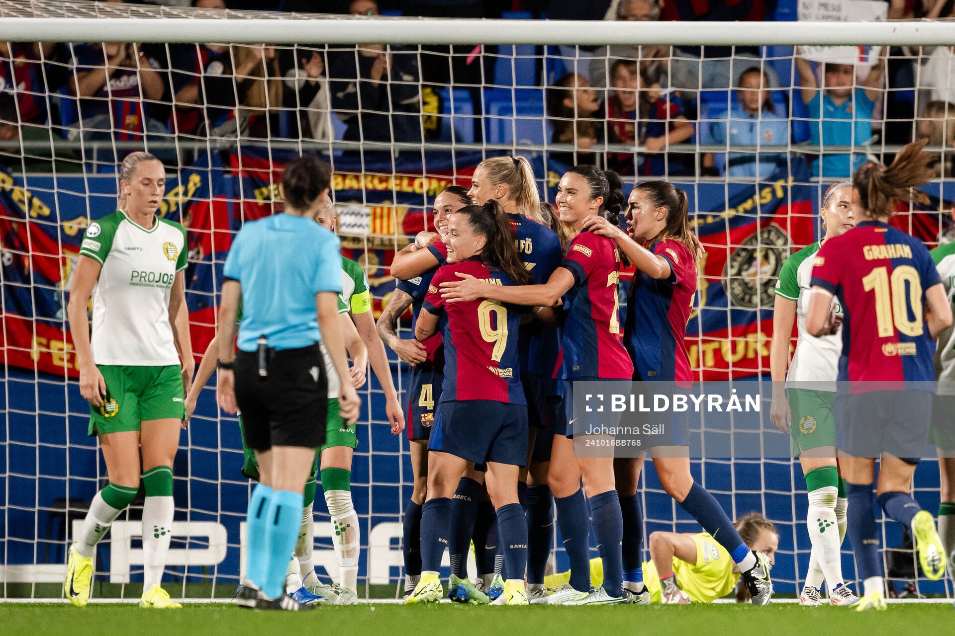 Maria Leon , Fridolina Rolfö and Ingrid Engen of Barcelona