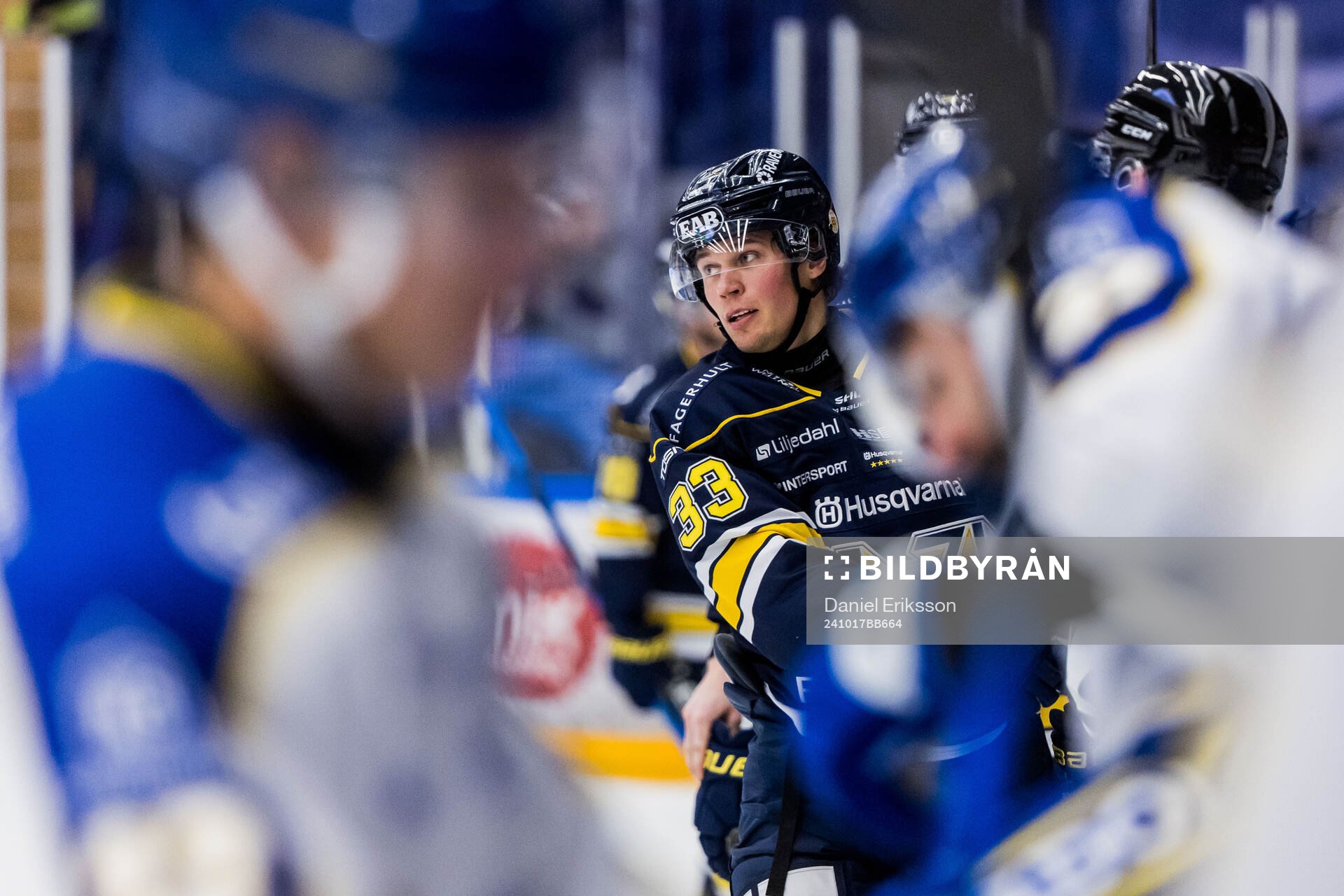 HV71s Måns Lindbäck jublar