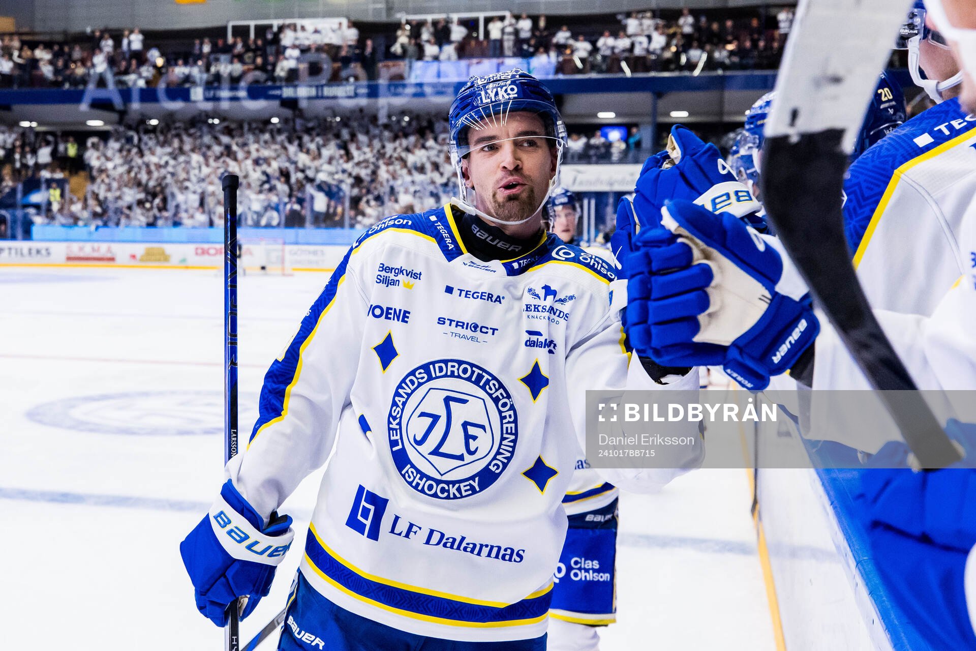 Leksands Eddie Larsson jublar
