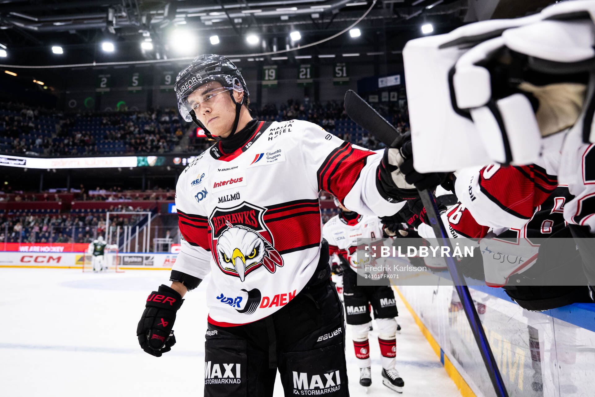 Malmö Redhawks Axel Sundberg jublar