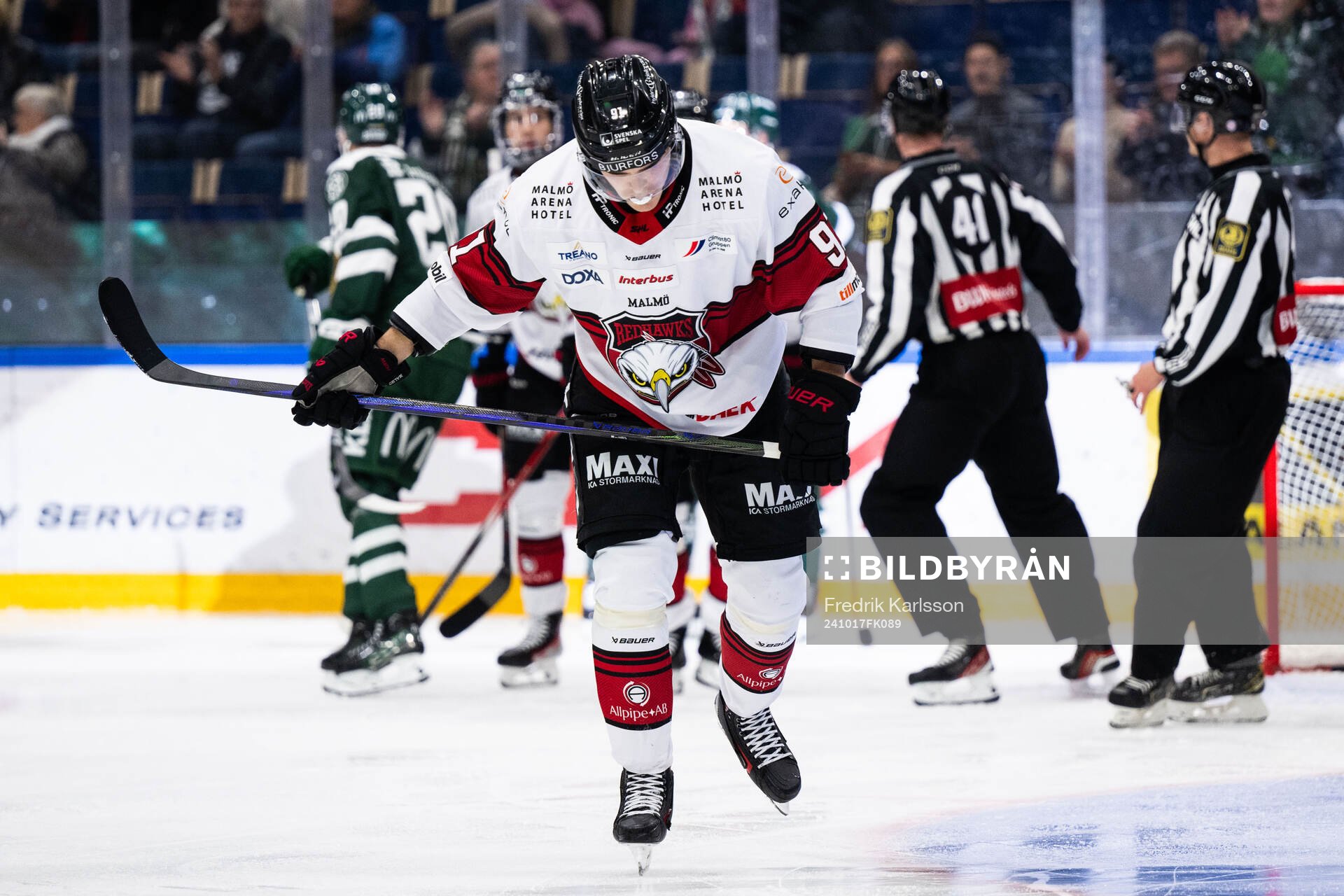 Malmö Redhawks Axel Sundberg deppar