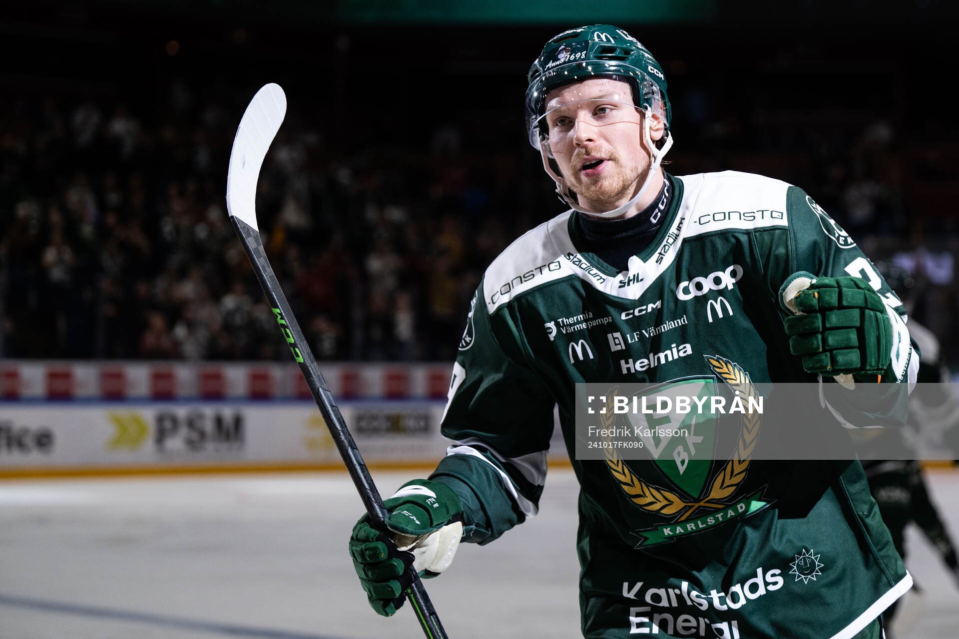 Färjestads Oskar Steen jublar