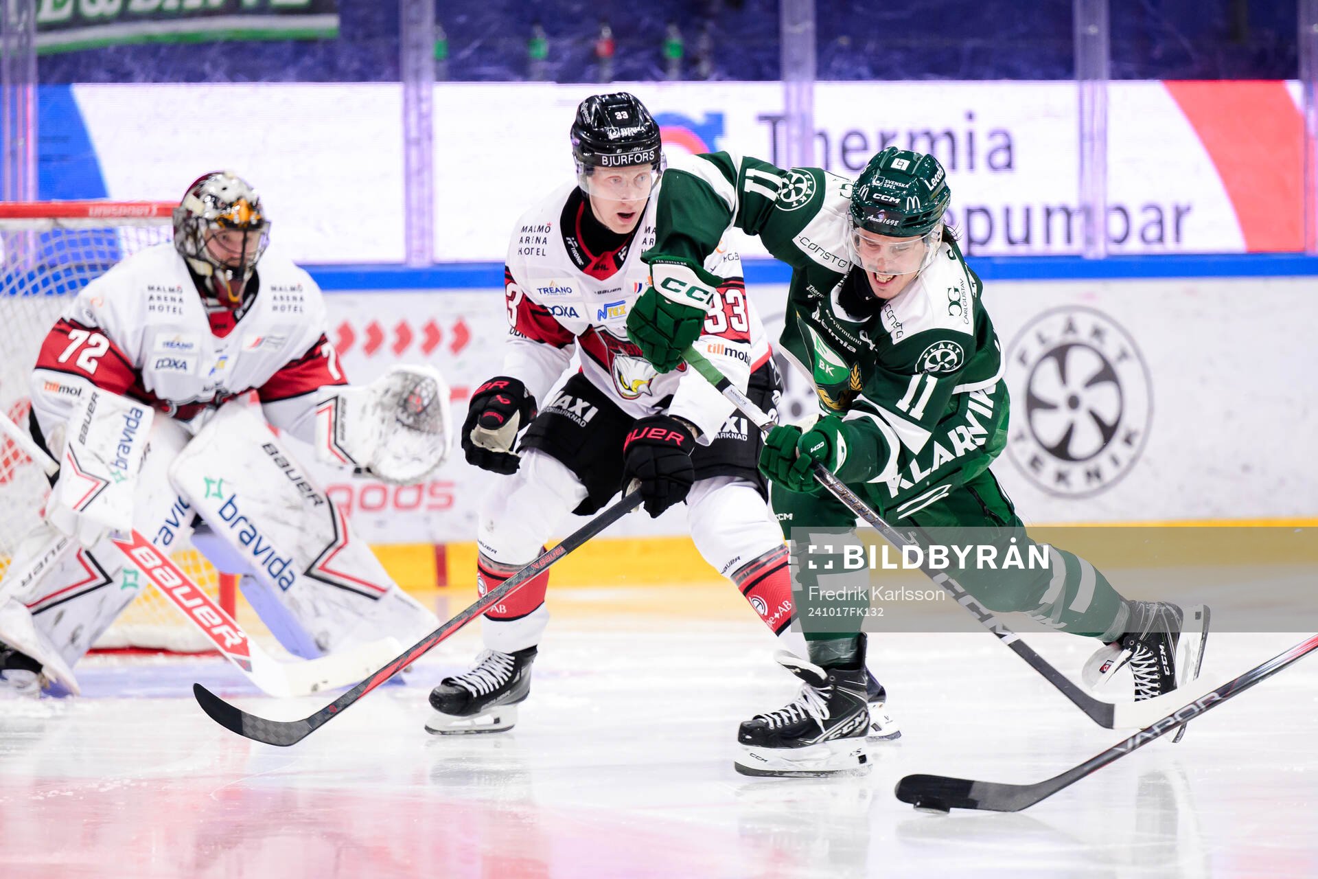 Malmö Redhawks Lassi Thomson och Färjestads Joakim Nygård