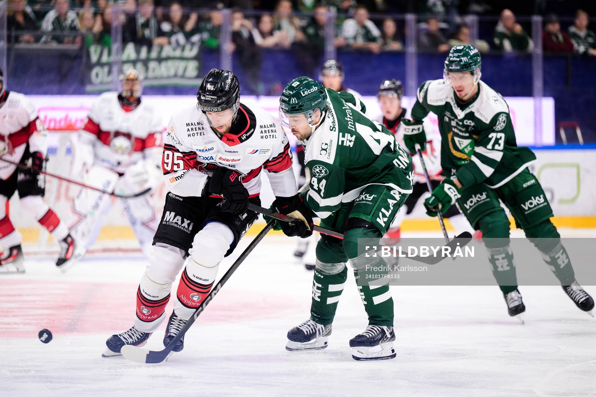 Malmö Redhawks Carl Persson och Färjestads Jonathan