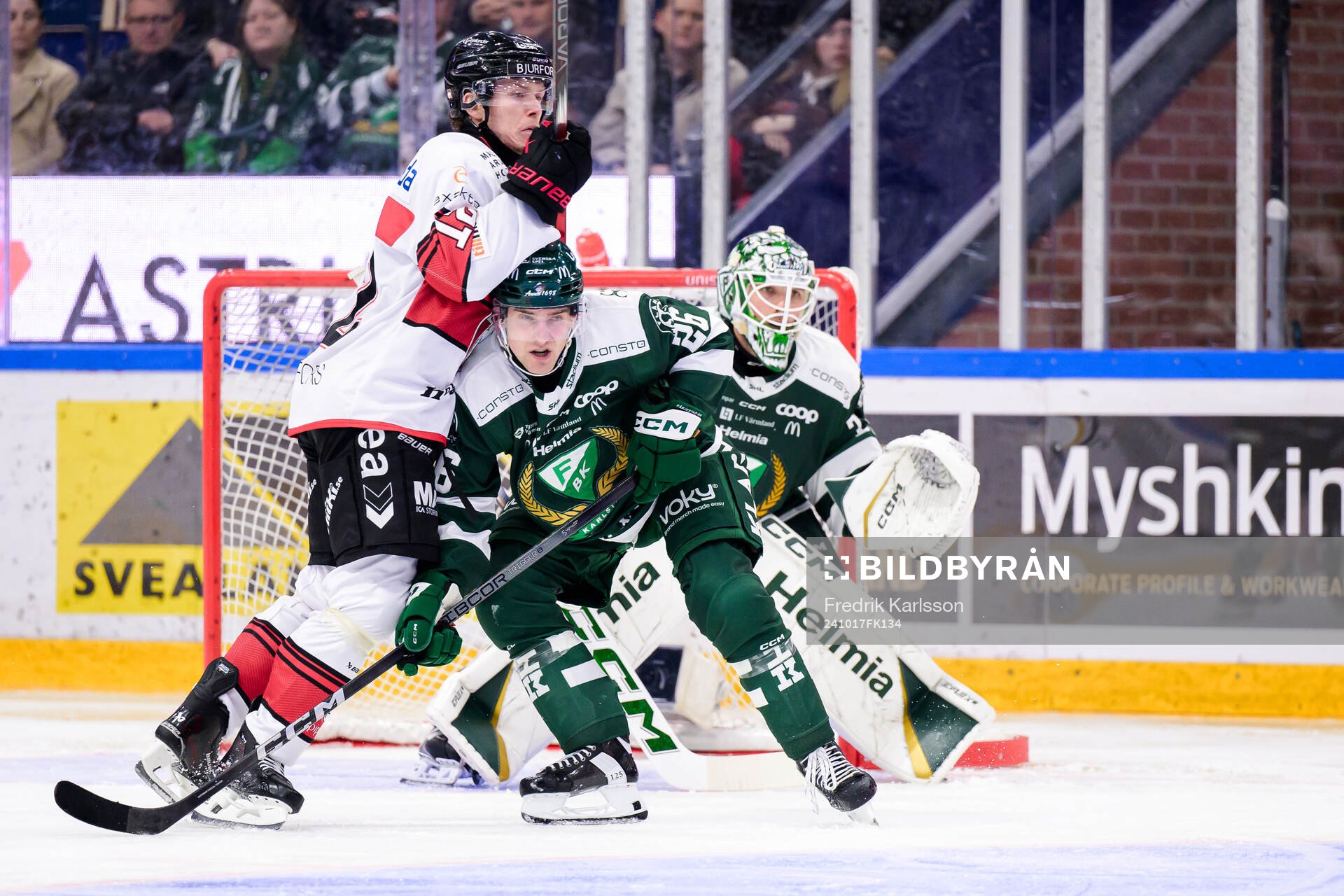 Malmö Redhawks Linus Öberg och Färjestads Joel Nyström