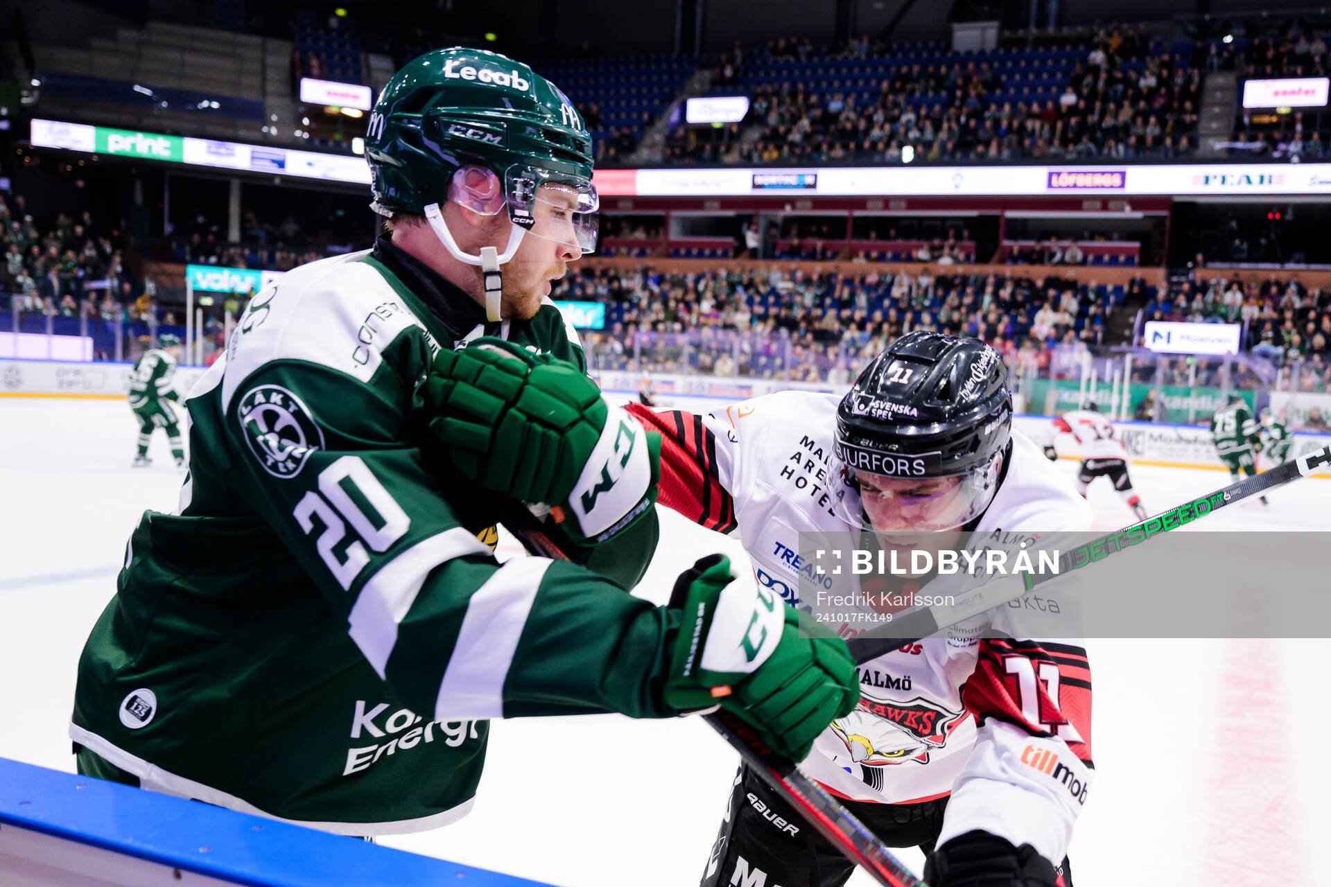 Färjestads Marcus Westfält och Malmö Redhawks Nikola