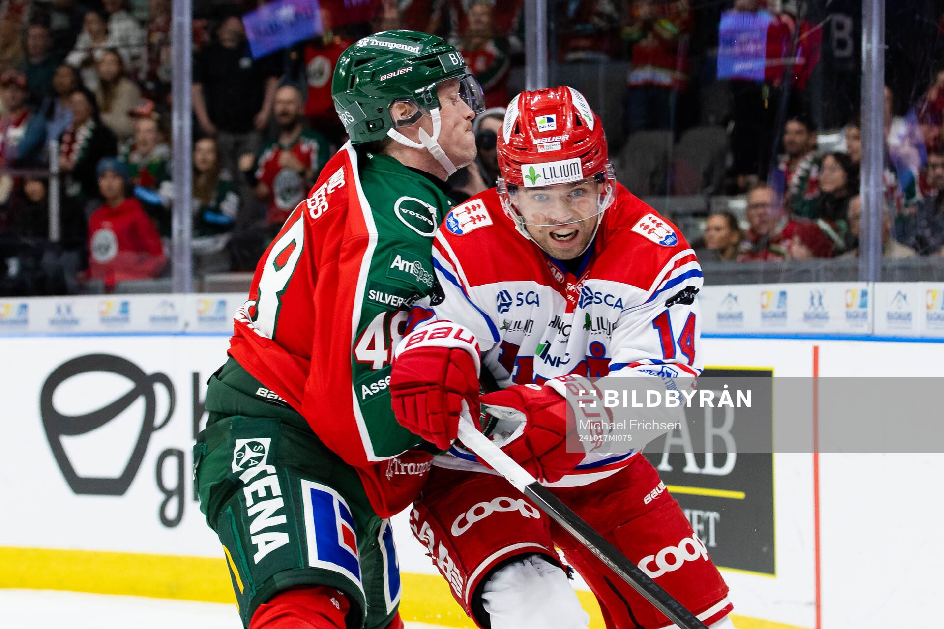 Frölundas Carl Klingberg och Timrås Emil Pettersson