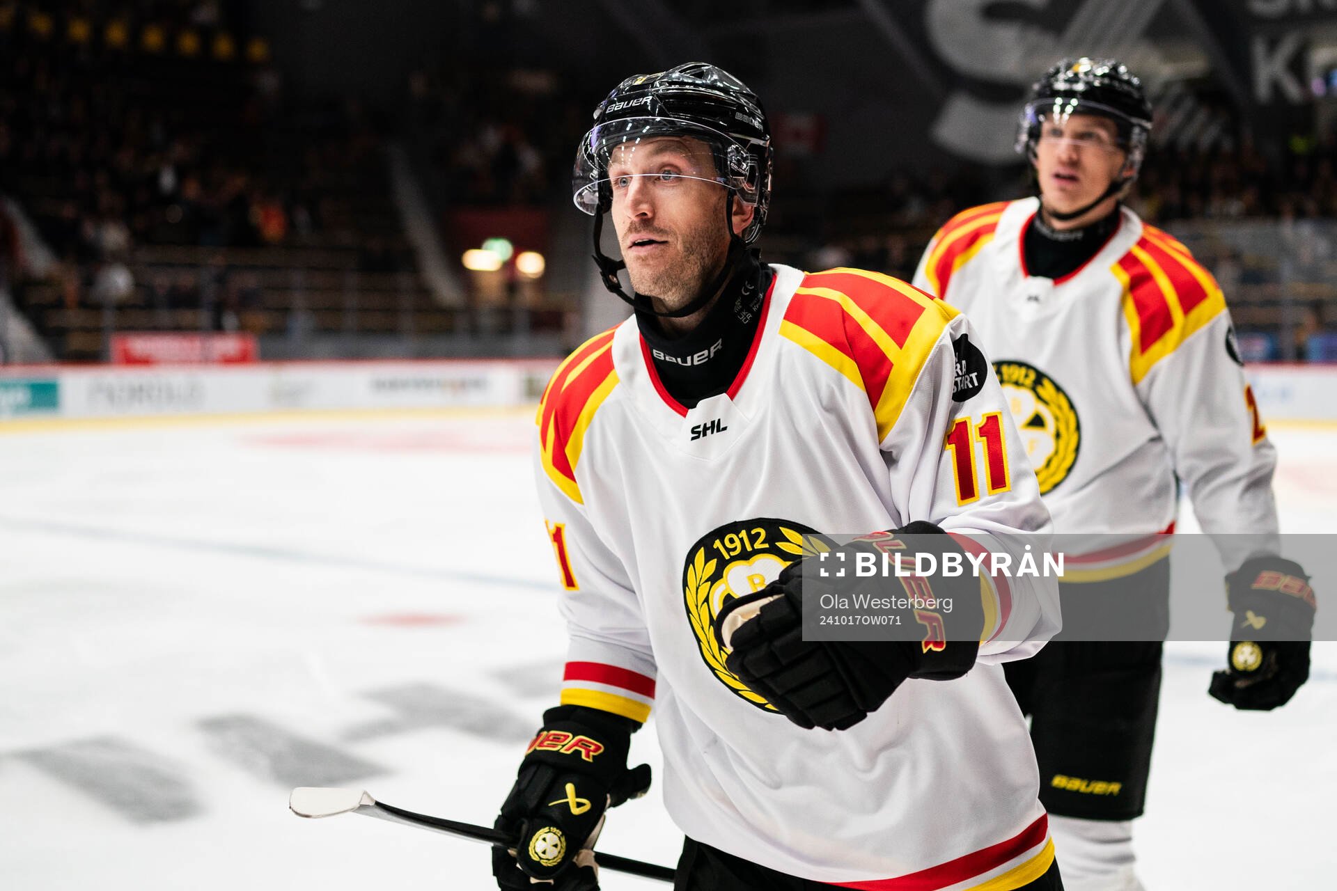 Brynäs Jordan Schroeder jublar