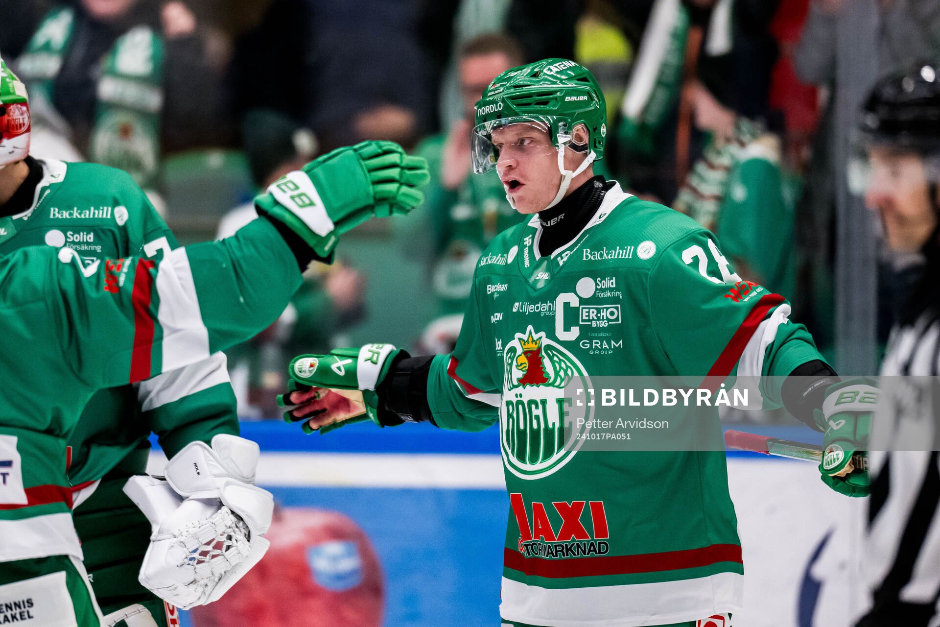 Rögles Anton Bengtsson jublar