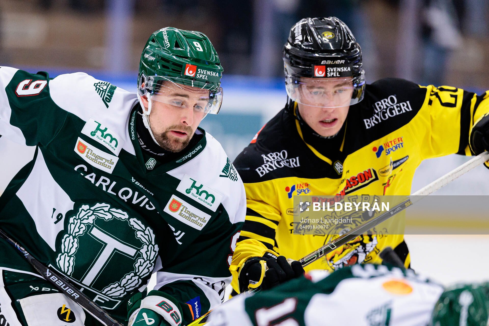 Tingsryds Jake Stella och Vimmerbys Jesper Broeng