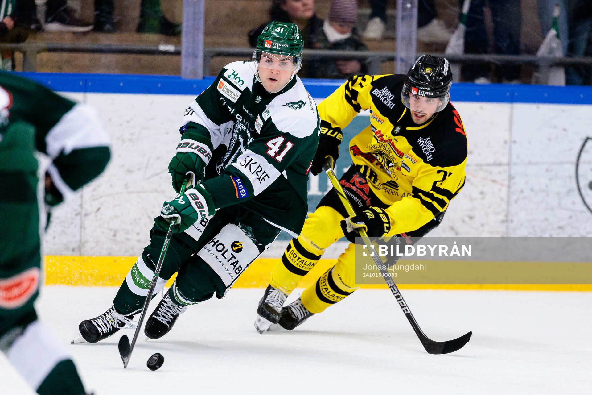 Tingsryds Melker Eriksson och Vimmerbys William Alftberg