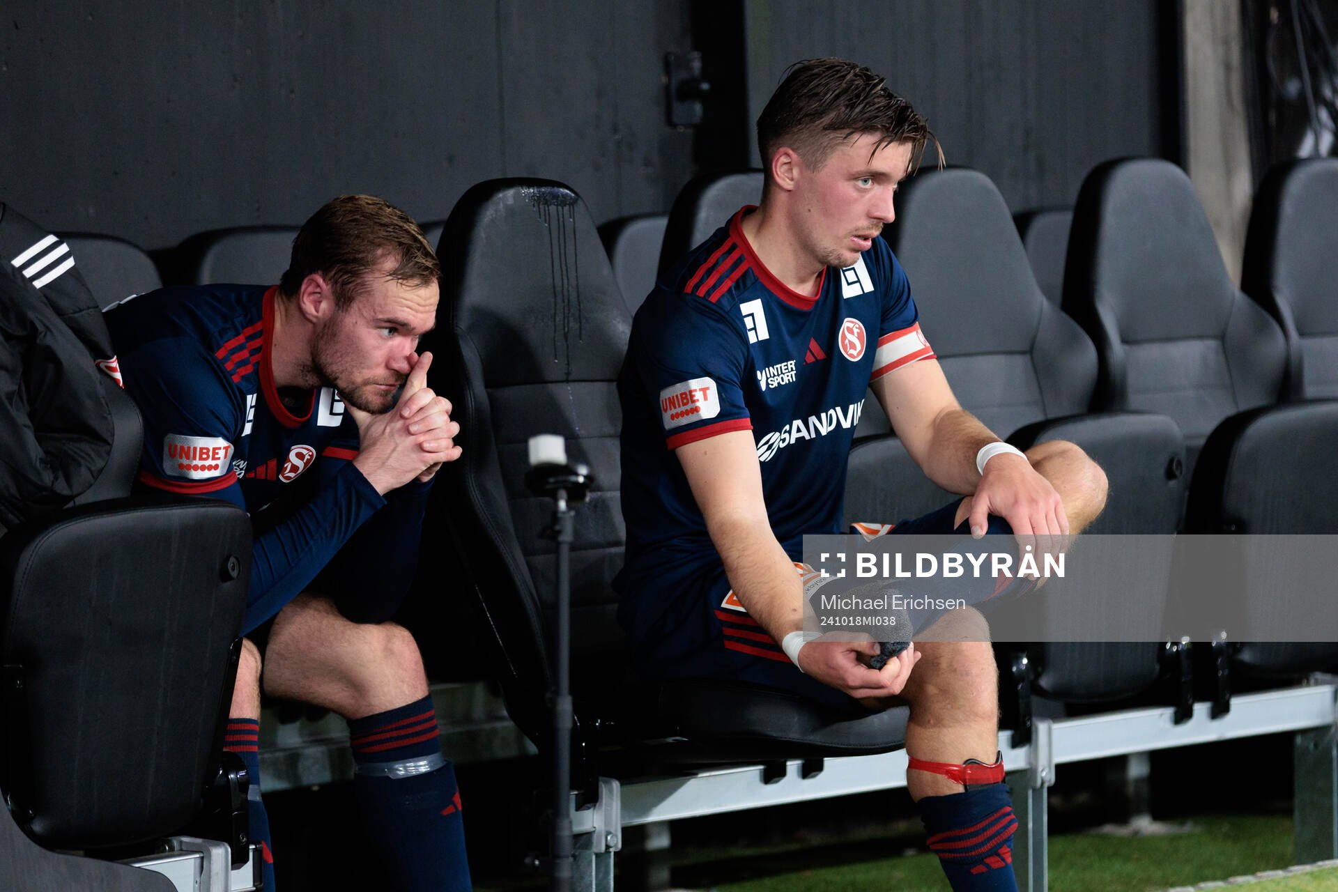 Sandvikens IFs Martin Springfeldt och Gustav Thörn deppar
