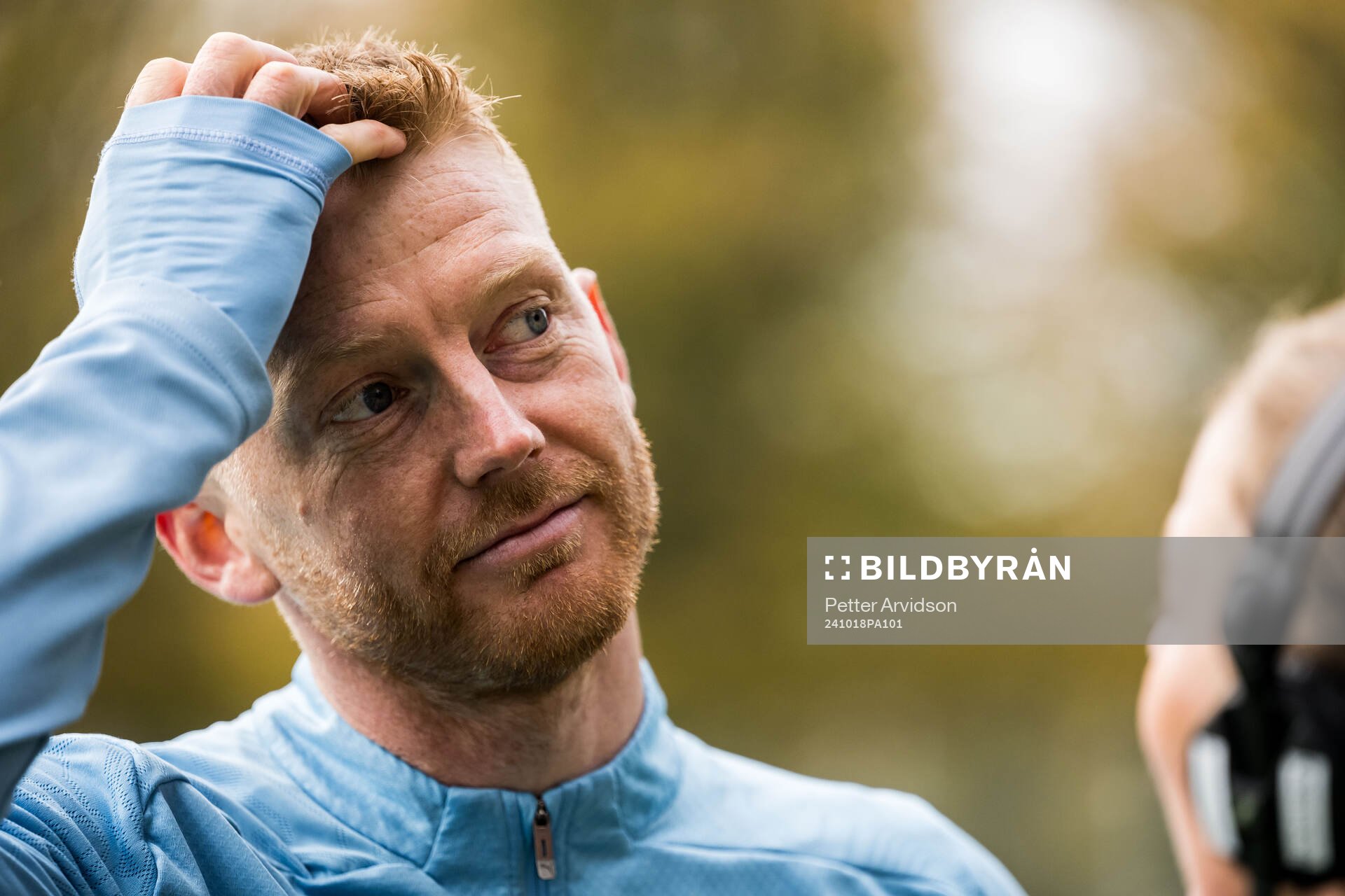 Malmö FFs Anders Christiansen efter en fotbollsträning med Malmö FF den 18 oktober 2024 i Malmö. 