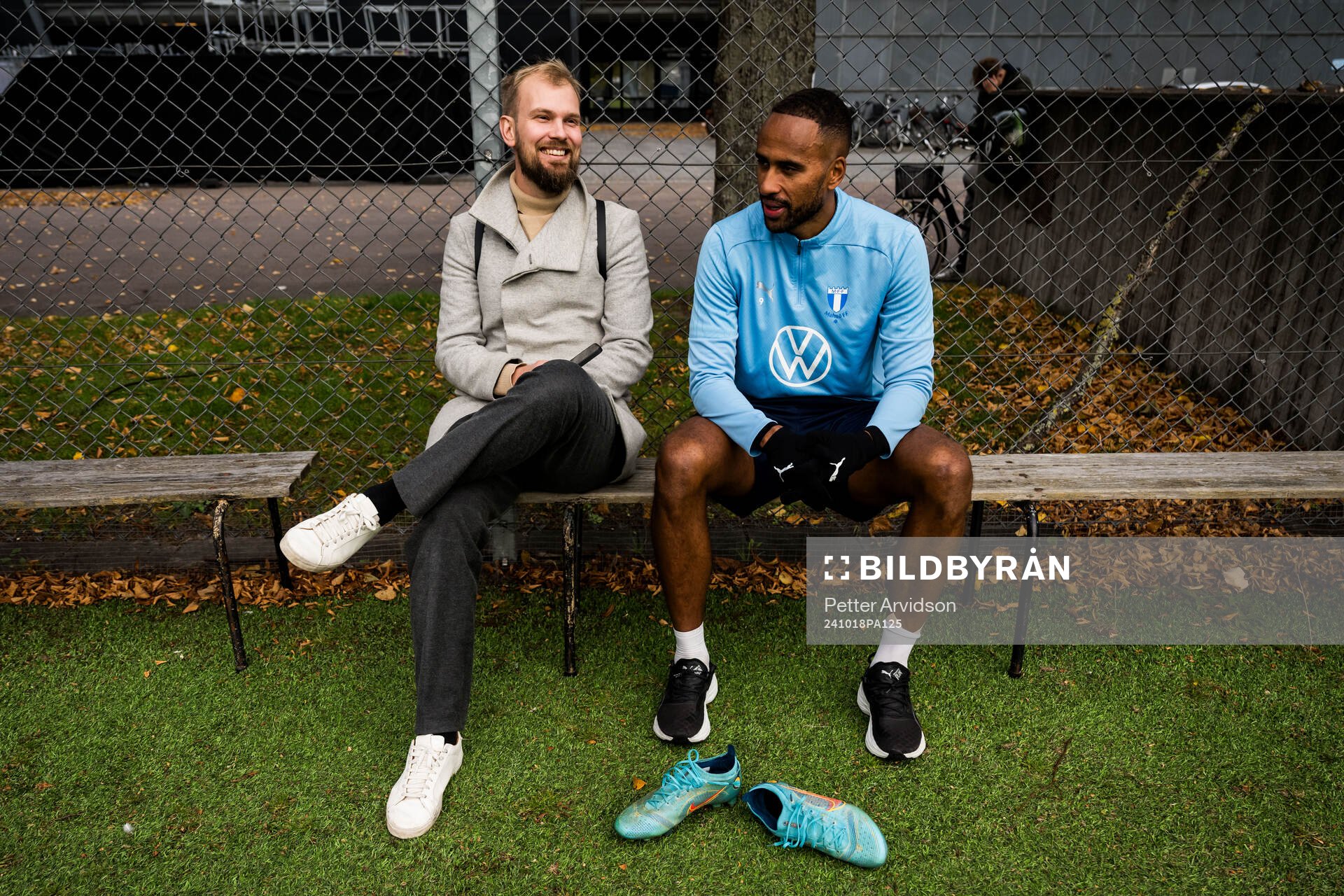 Kvällspostens reporter Johan Dolck Wall och Malmö FFs