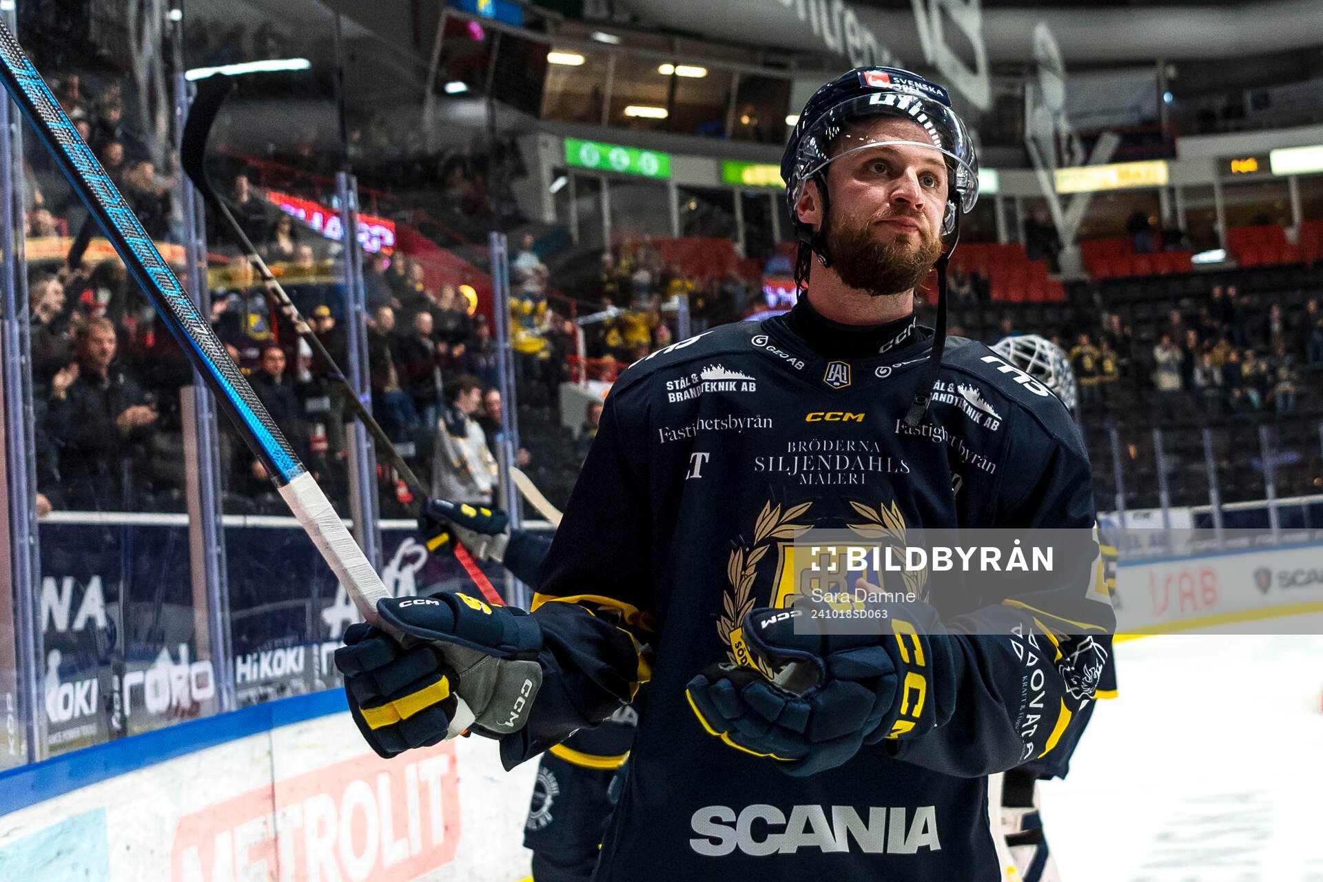 Södertäljes Daniel Norbe jublar