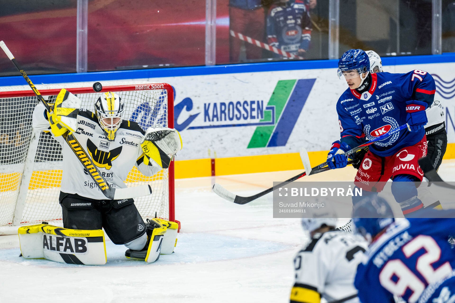 Västerås målvakt Rasmus Korhonen och Oskarshamns Evan