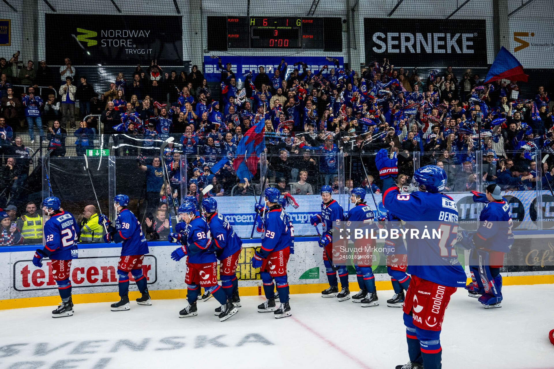Oskarshamn spelare jublar