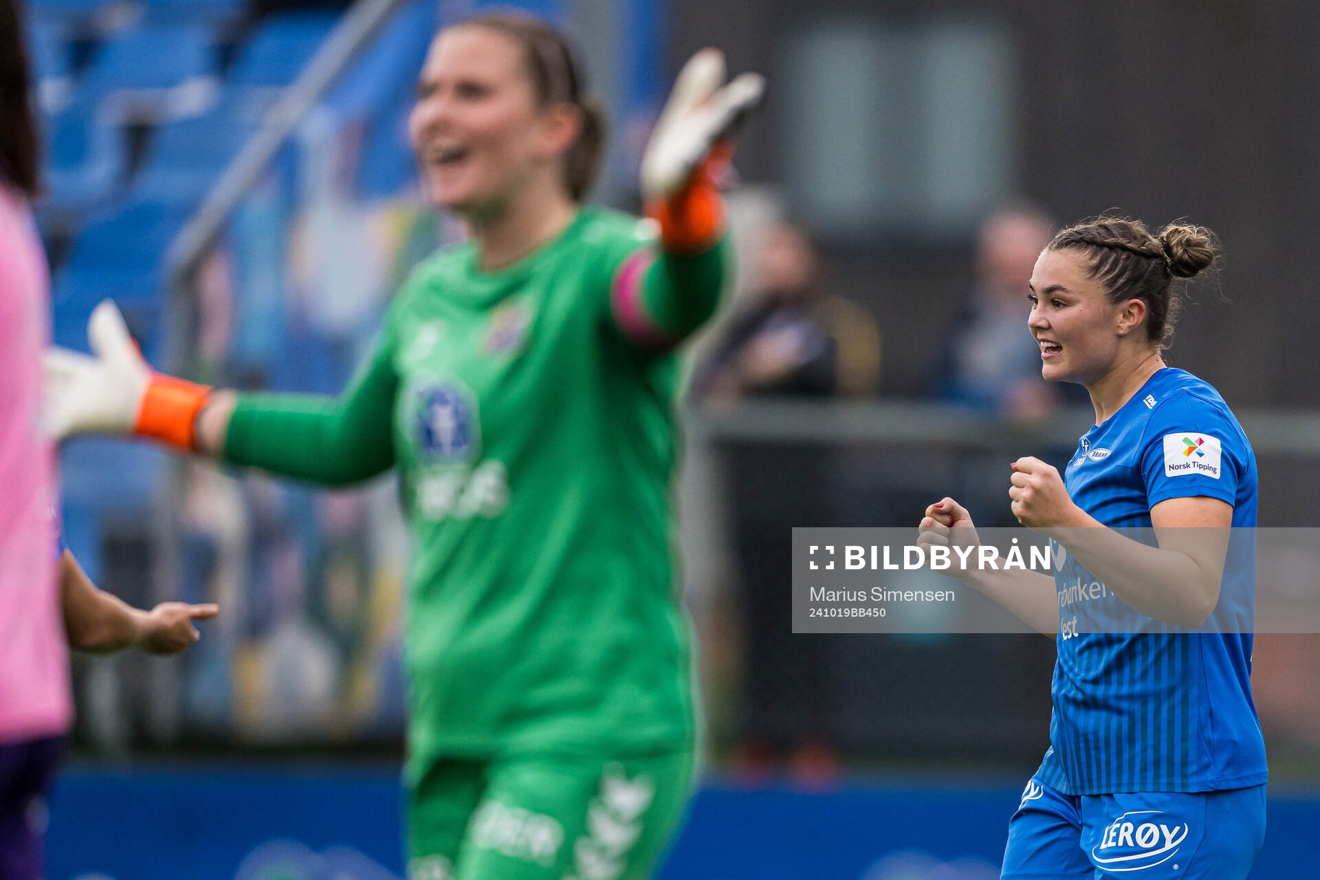 Anna Nerland Aahjem of Brann celebrates