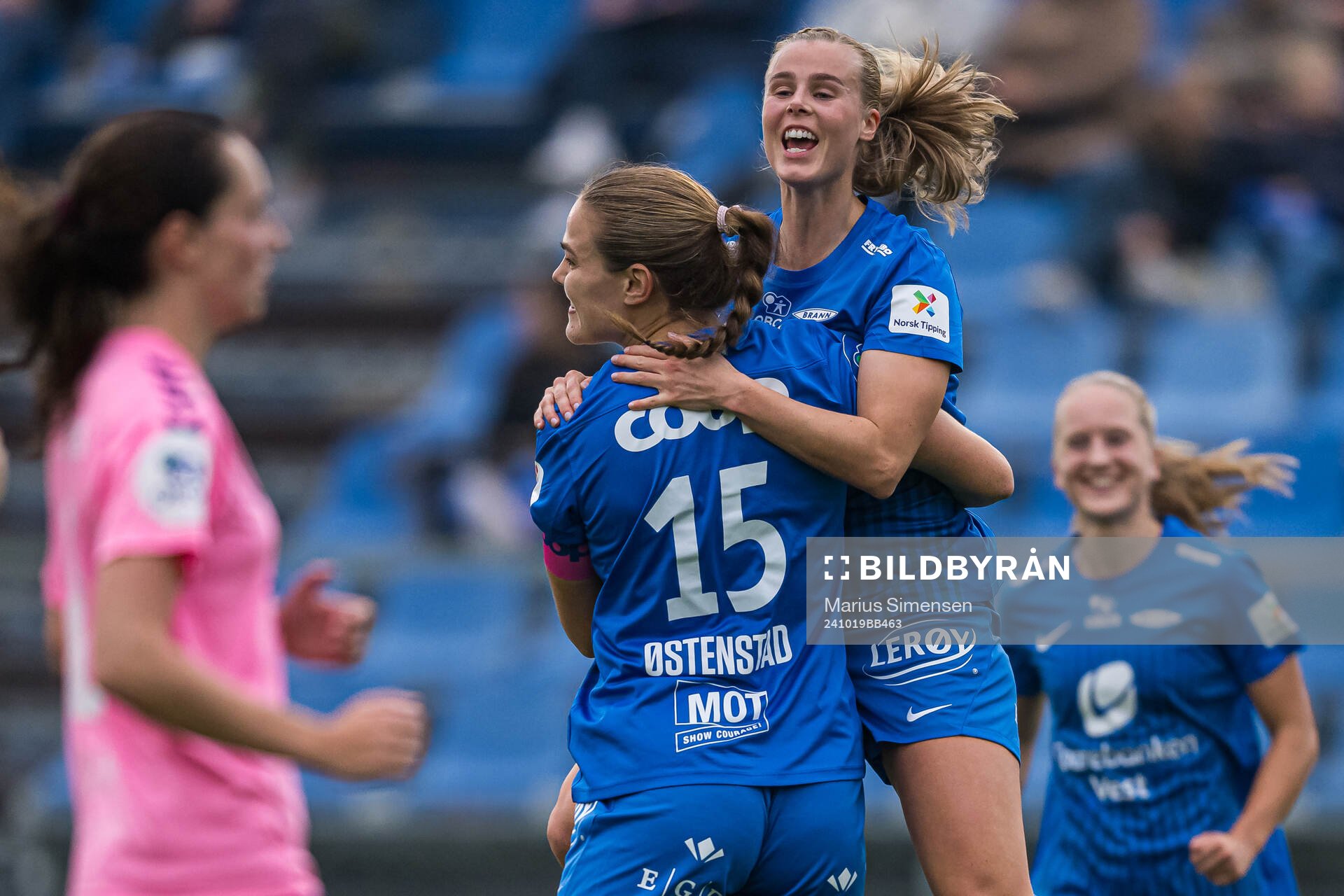Marthine Østenstad of Brann celebrates