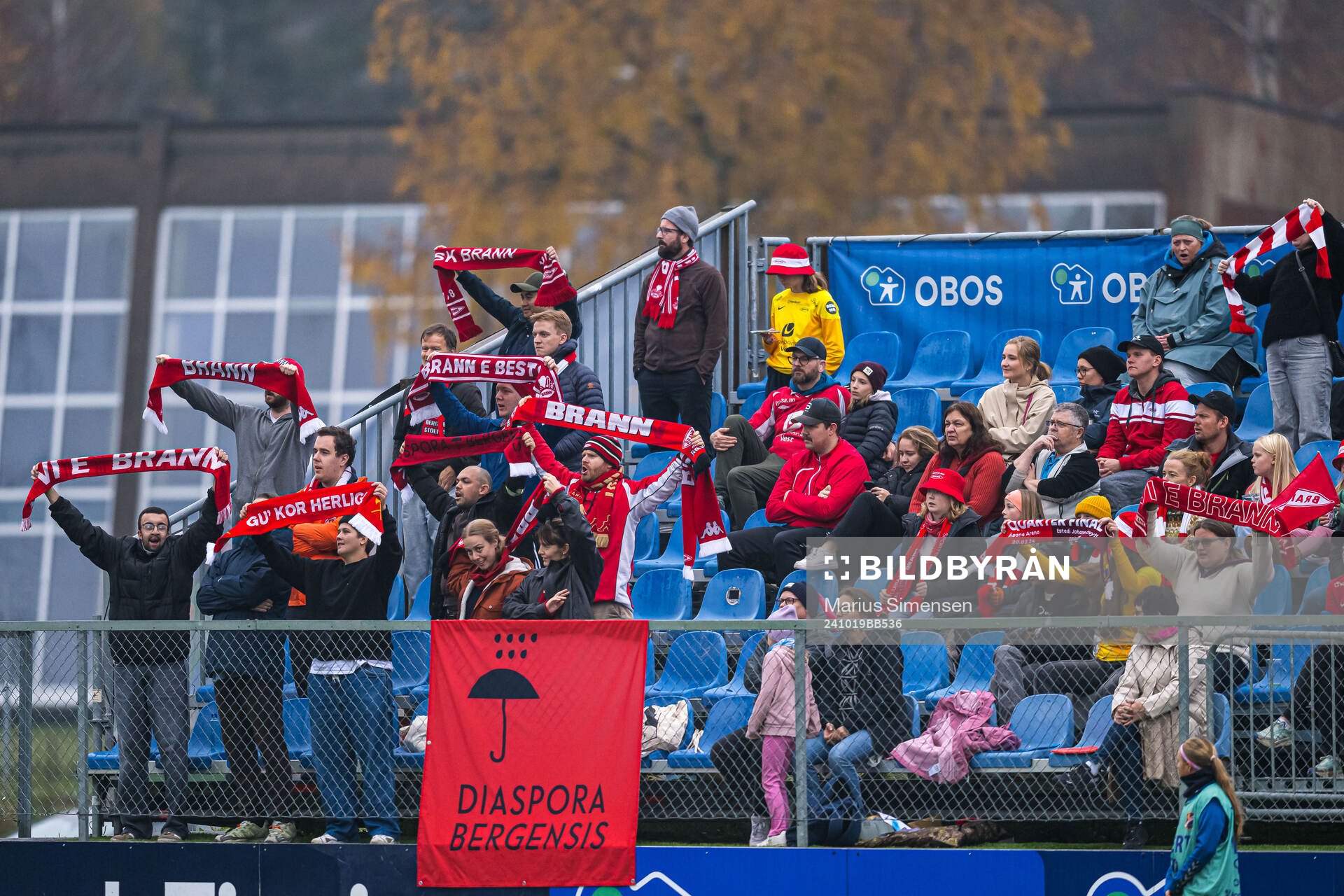 Spectators in the stands