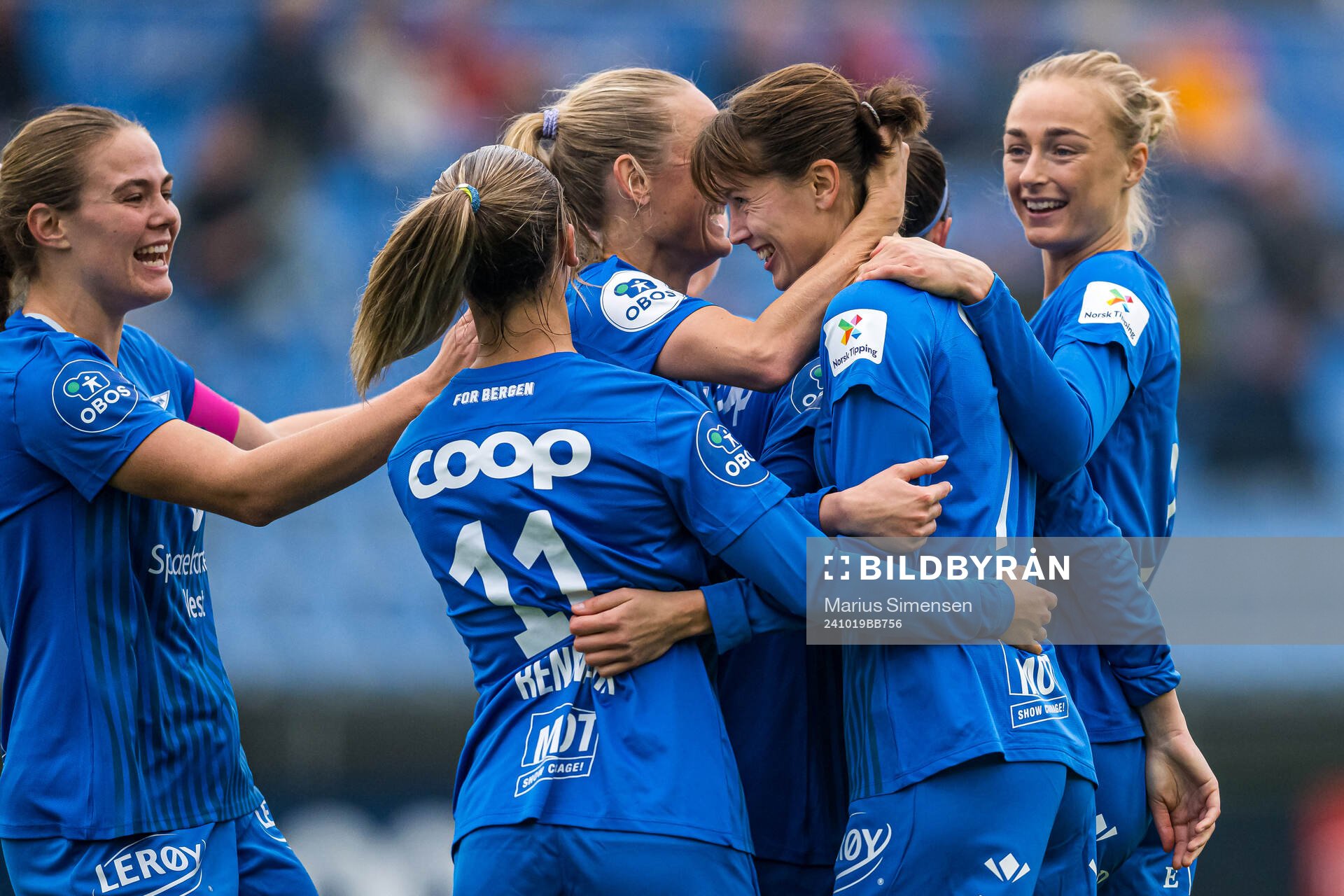 Rakel Engesvik of Brann celebrates