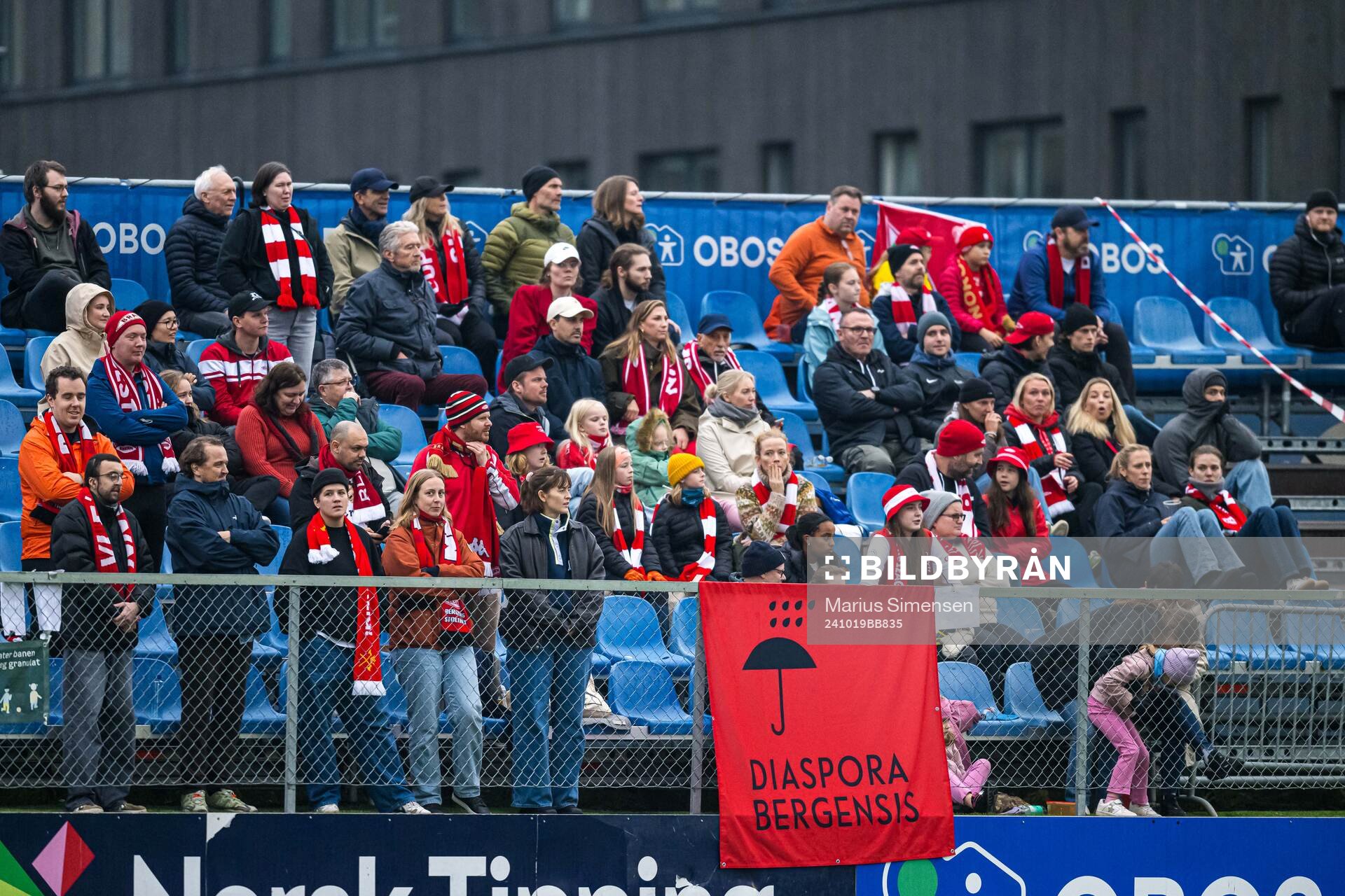 Spectators in the stands