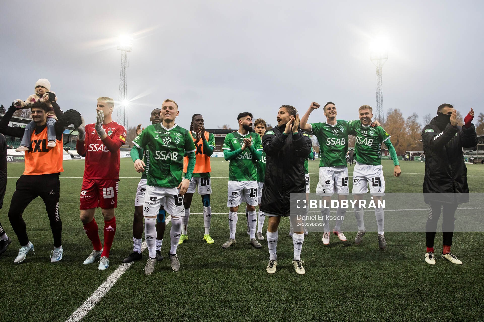 Brage spelare jublar