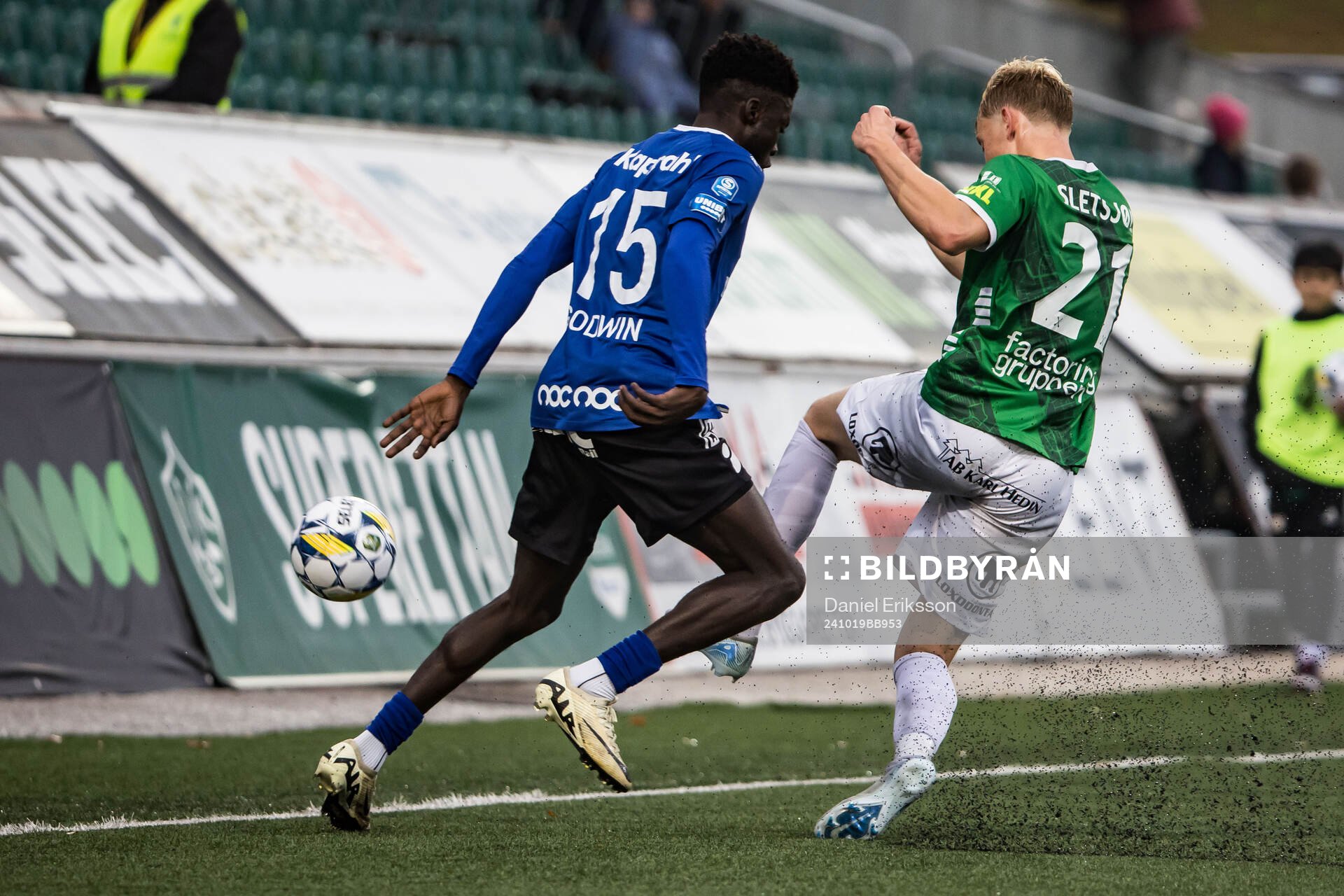 Trelleborgs Emmanuel Godwin och Brages Henry Sletsjøe