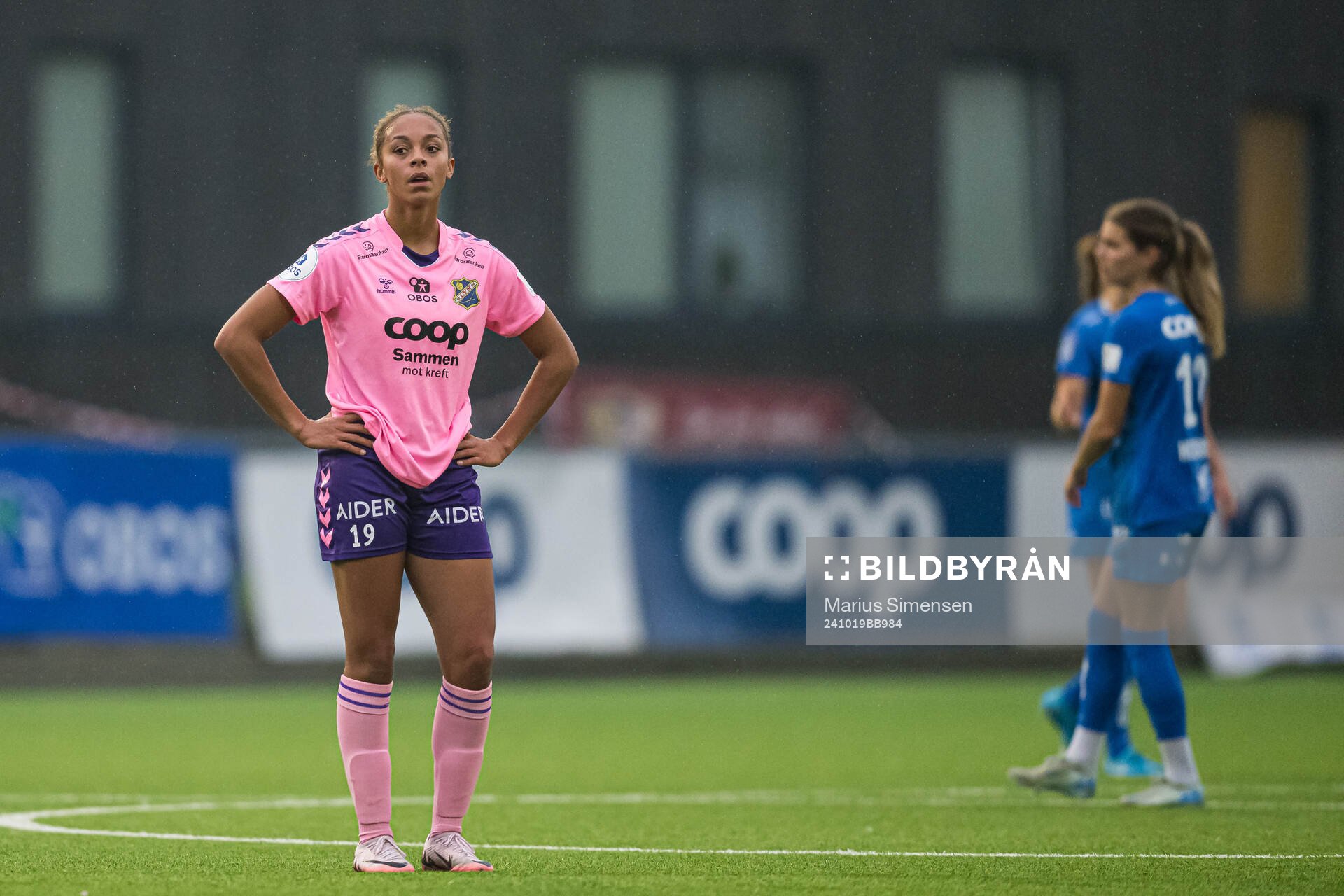 Josefine Birkelund of Lyn looks dejected