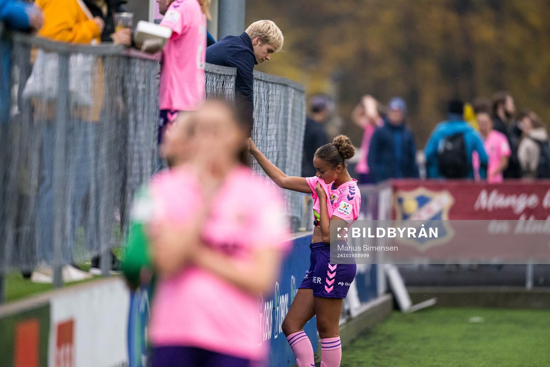 Josefine Birkelund of Lyn looks dejected