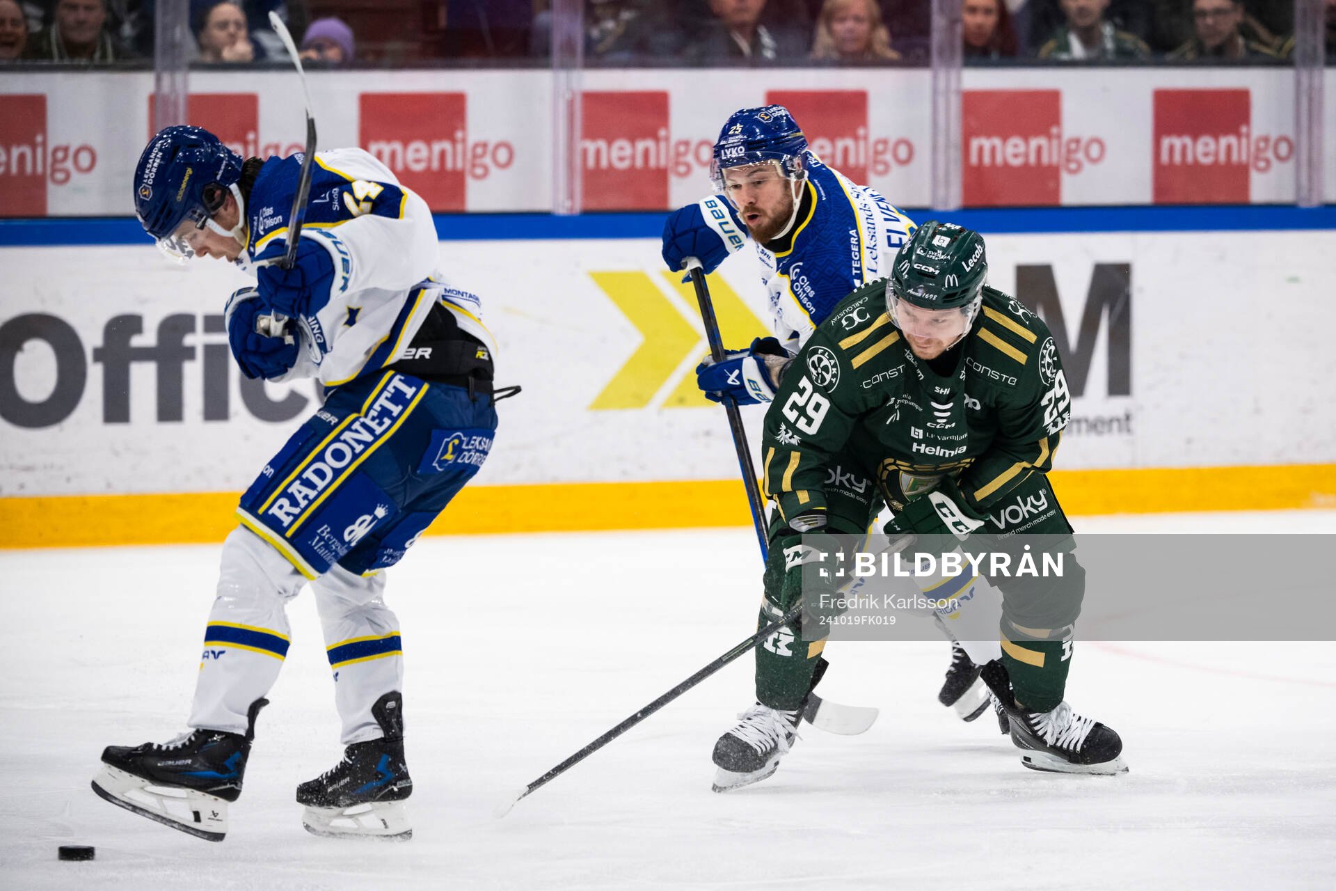 Leksands Lucas Elvenes och Färjestads Oskar Steen