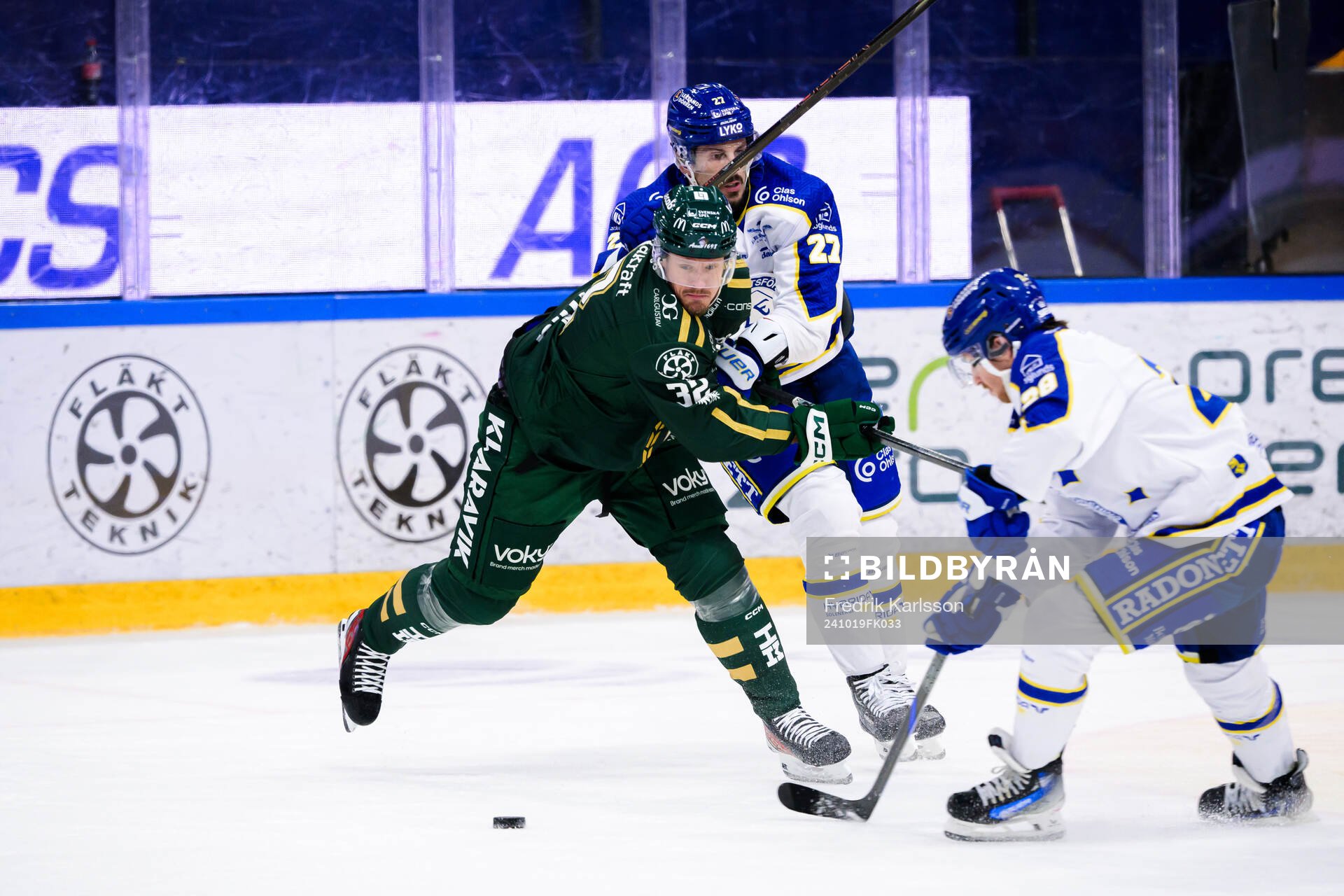 Färjestads Magnus Nygren och Leksands Marek Hrivik