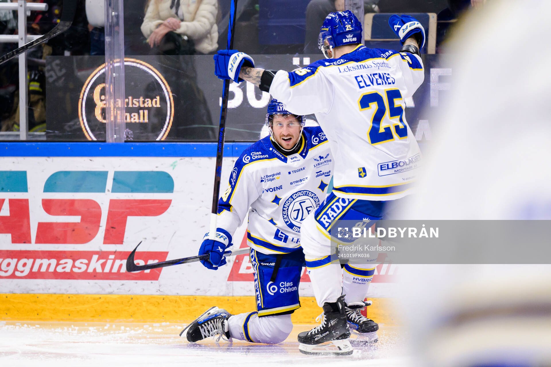 Leksands Justin Glenn Kloos jublar