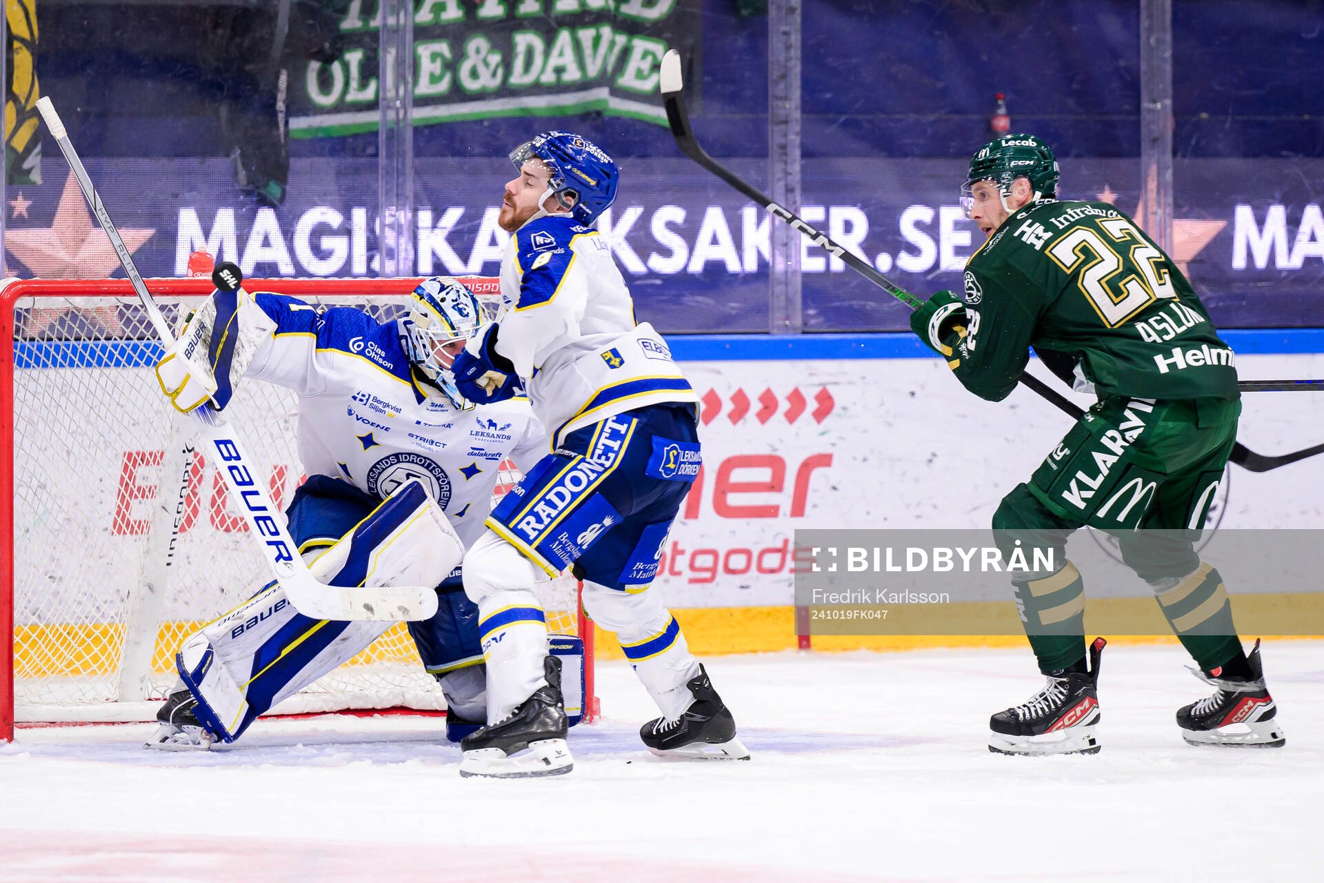 Leksands Matt Caito och Färjestads Per Åslund