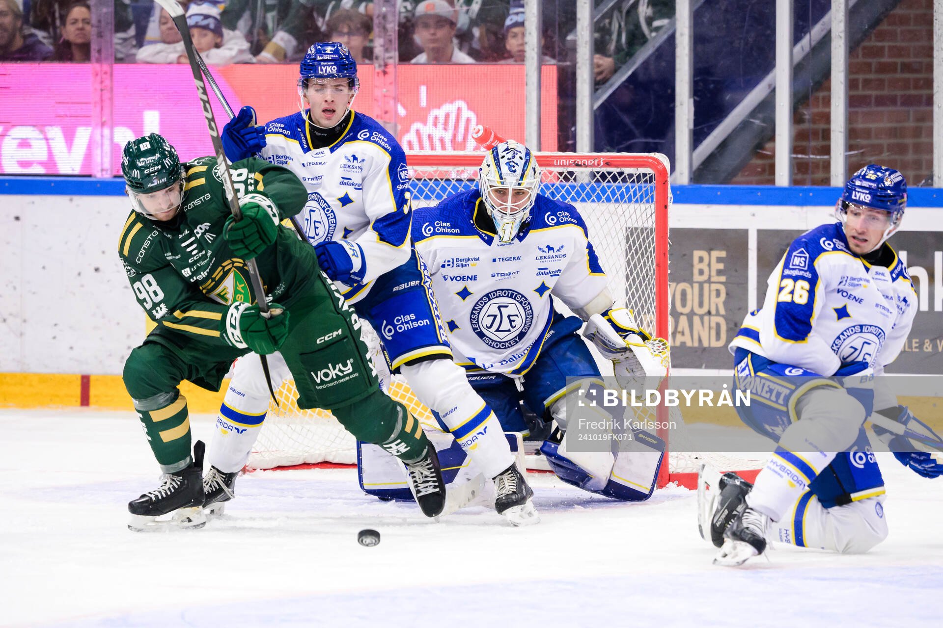 Färjestads Marian Studenic och Leksands Fred Nilsson,